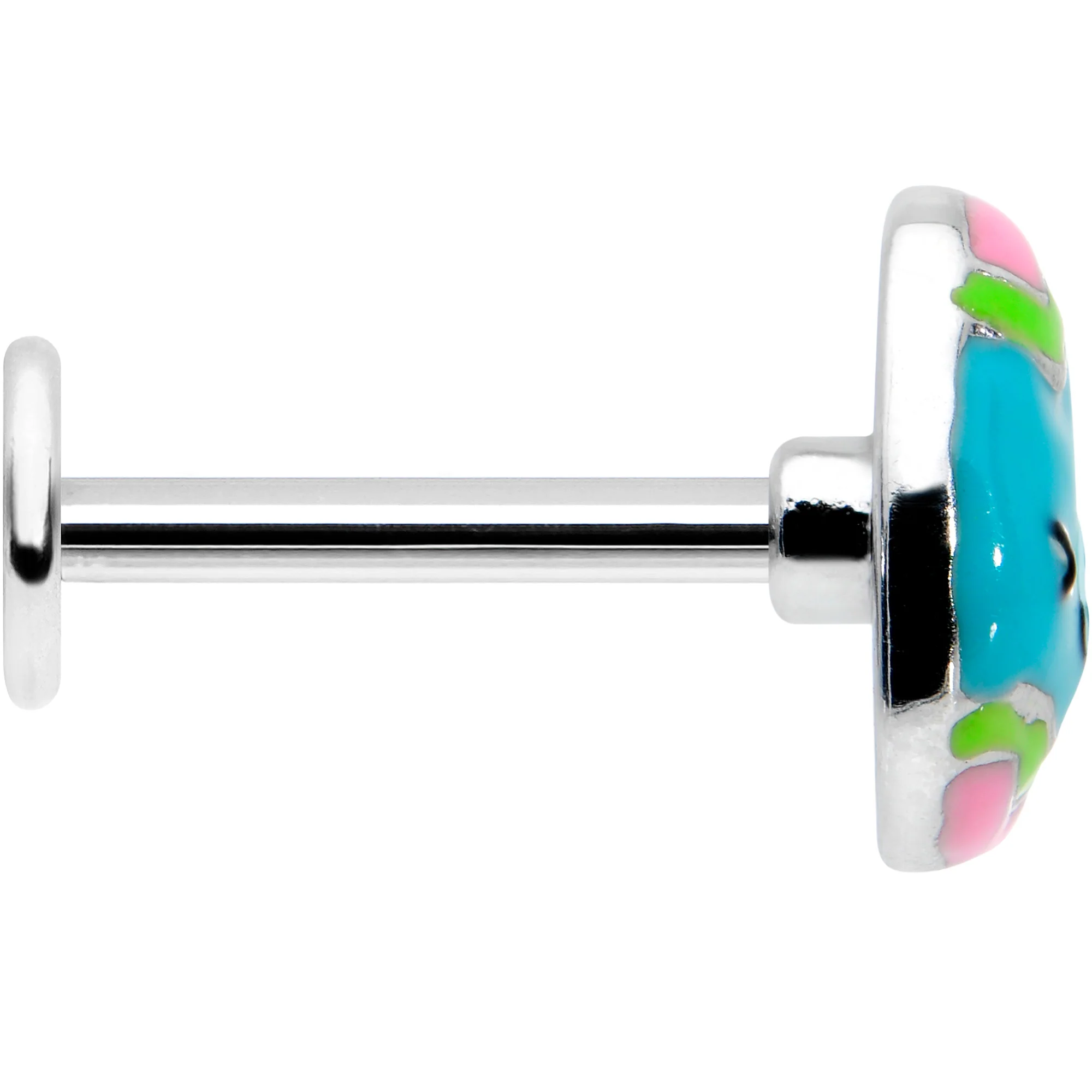 16G 5/16 Blue Celebration Easter Egg Labret Monroe Tragus - Image 3