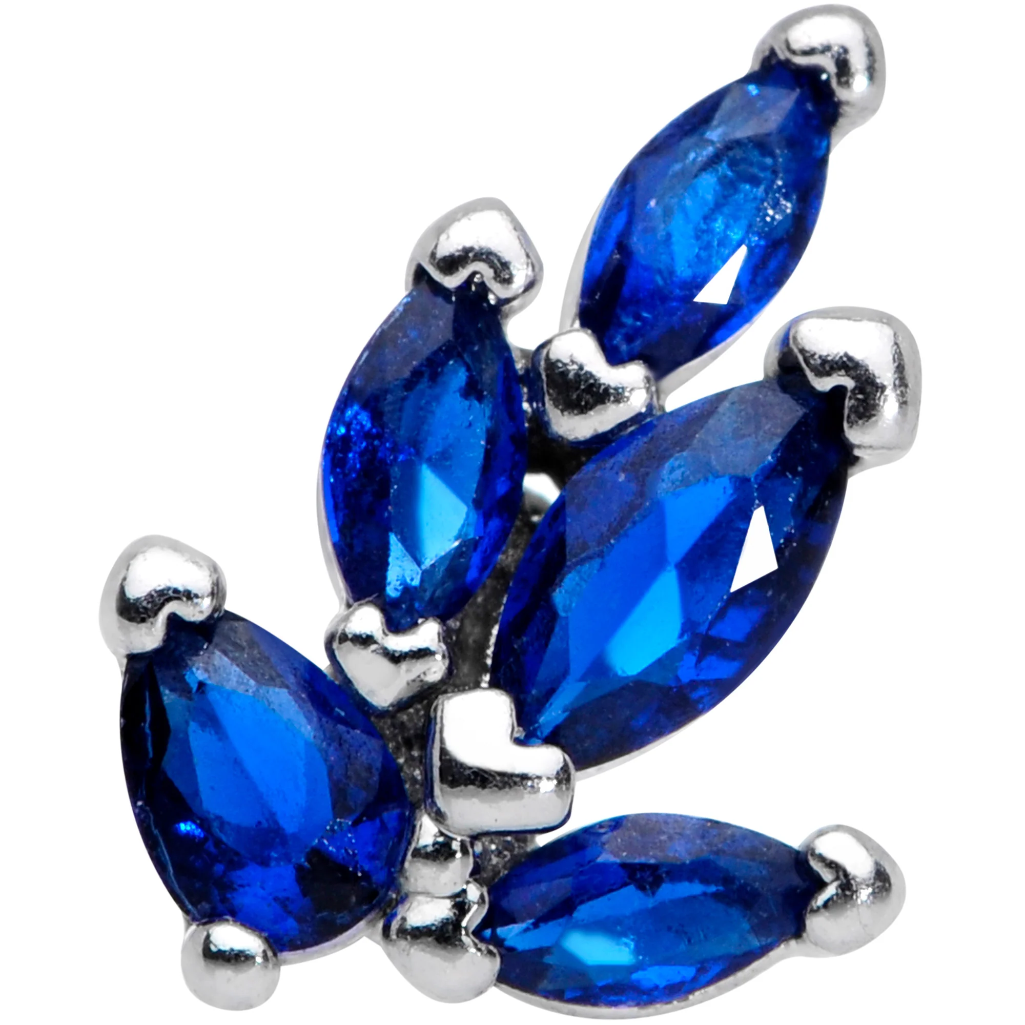 16G 5/16 Blue Gem Raindrop Cluster Labret Monroe Tragus - Image 2