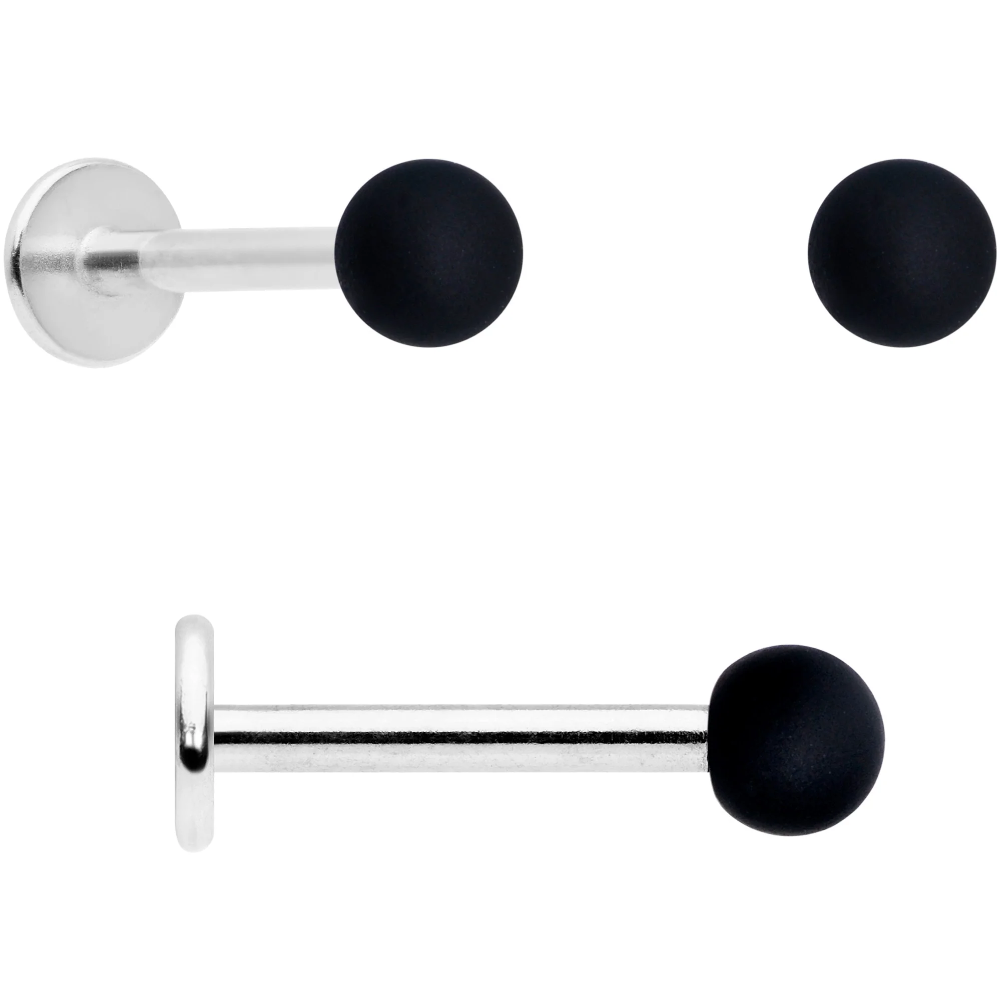 16G 5/16 Blue Green Grey Matte Labret Monroe Tragus Set of 4 - Image 5