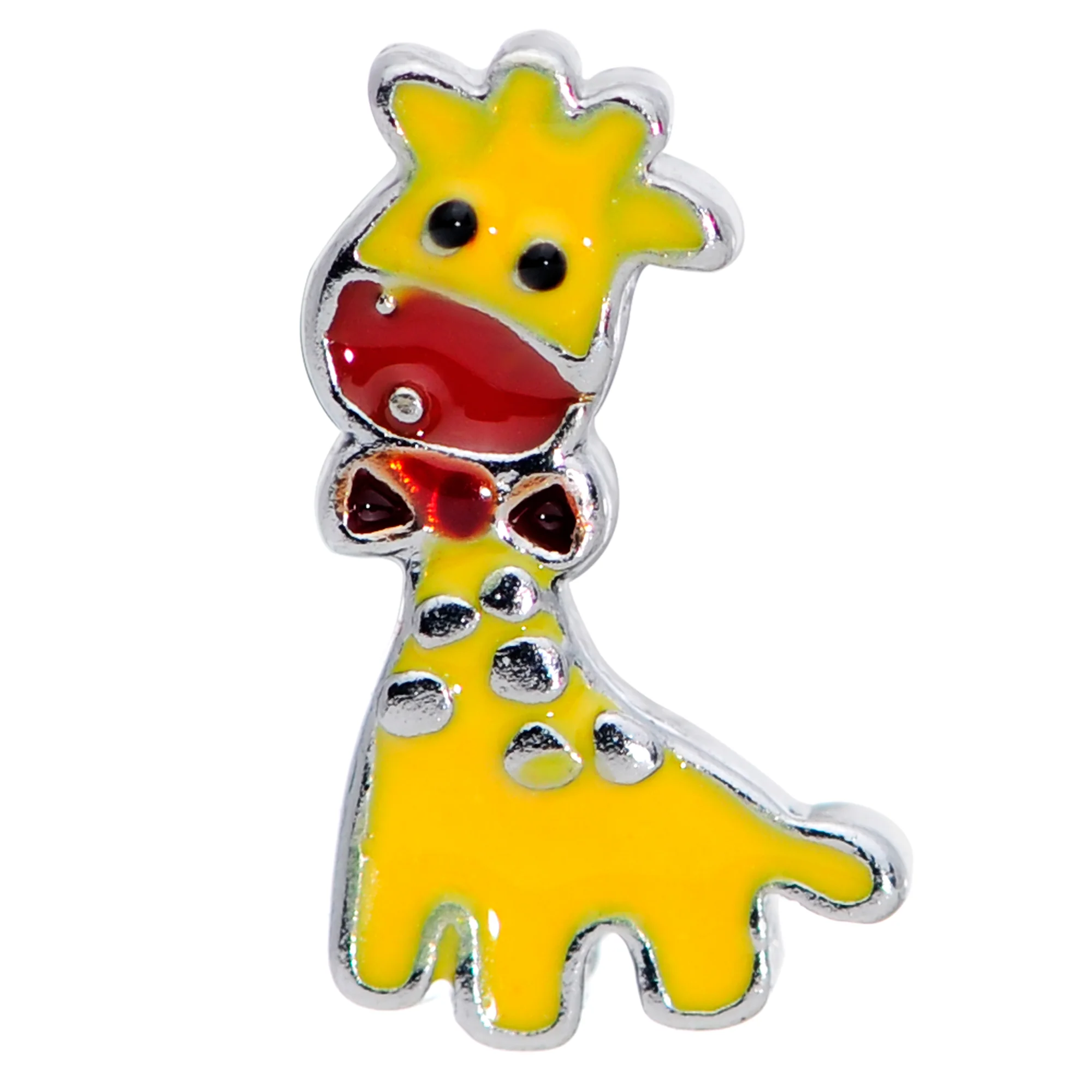 16G 5/16 Bow Tie Yellow Red Giraffe Labret Monroe Tragus - Image 2