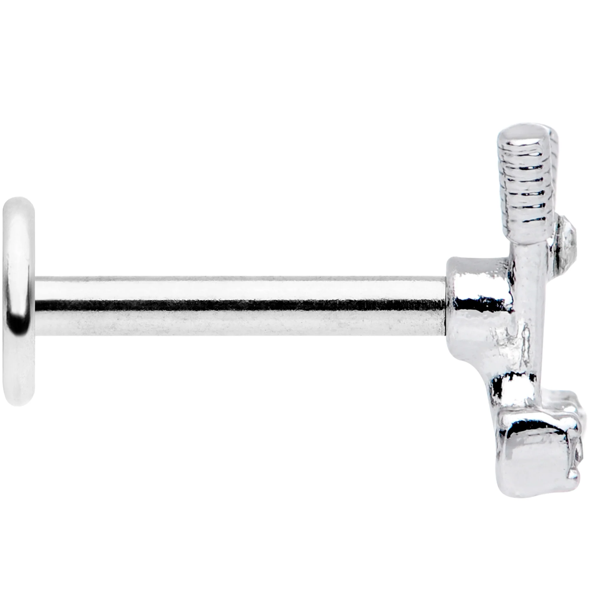 16G 5/16 Clear CZ Gem Crossed Golf Clubs Labret Monroe Tragus - Image 3