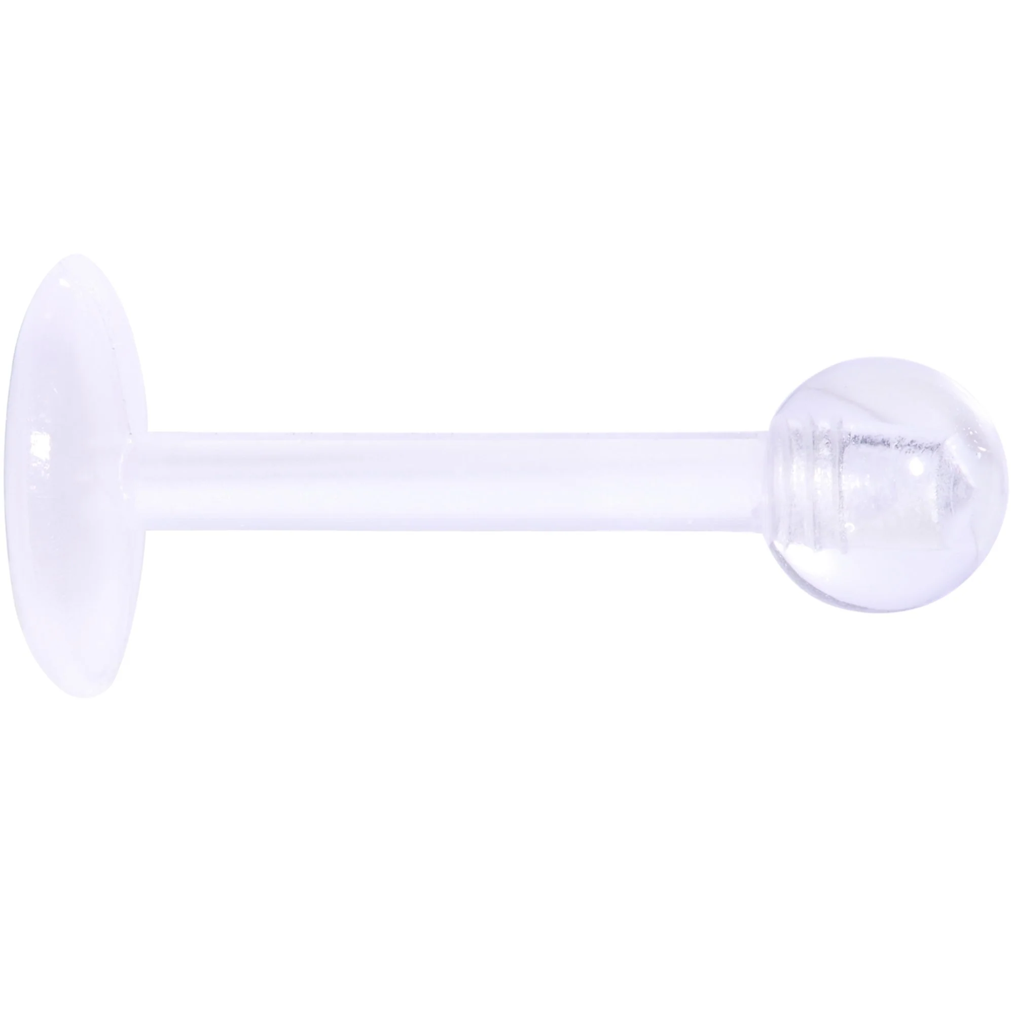 16G 5/16 Clear Flexible Bioplast Labret Monroe Tragus Retainer - Image 2