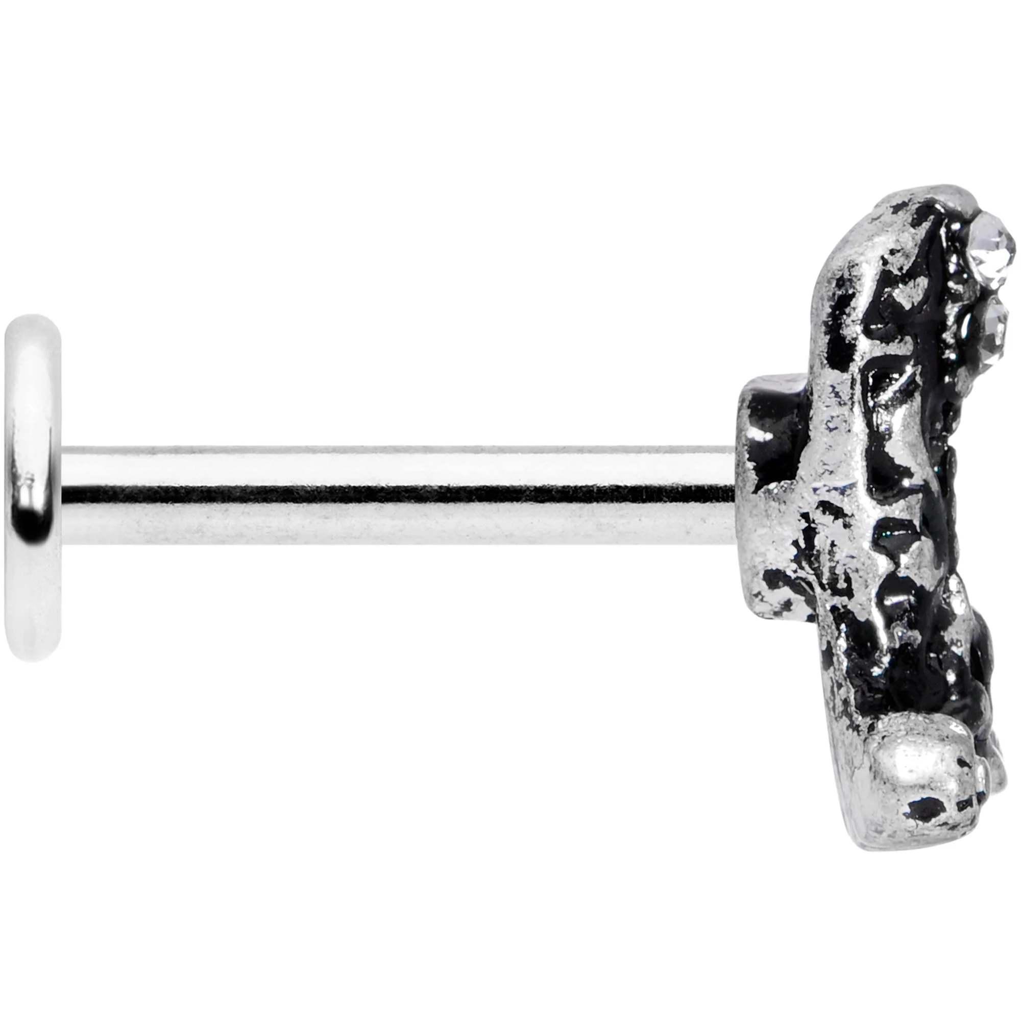 16G 5/16 Clear Gem Cowboy Boot Labret Monroe Tragus - Image 3