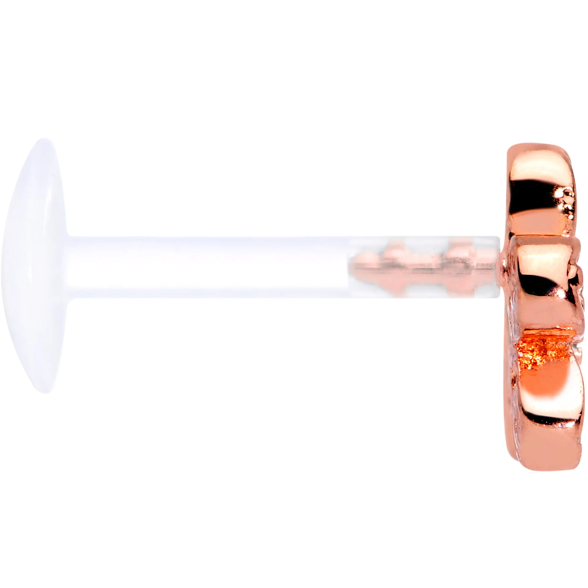 16G 5/16 Clear Gem Flexible Bioplast Hippie Flower Labret Monroe Tragus - Image 3