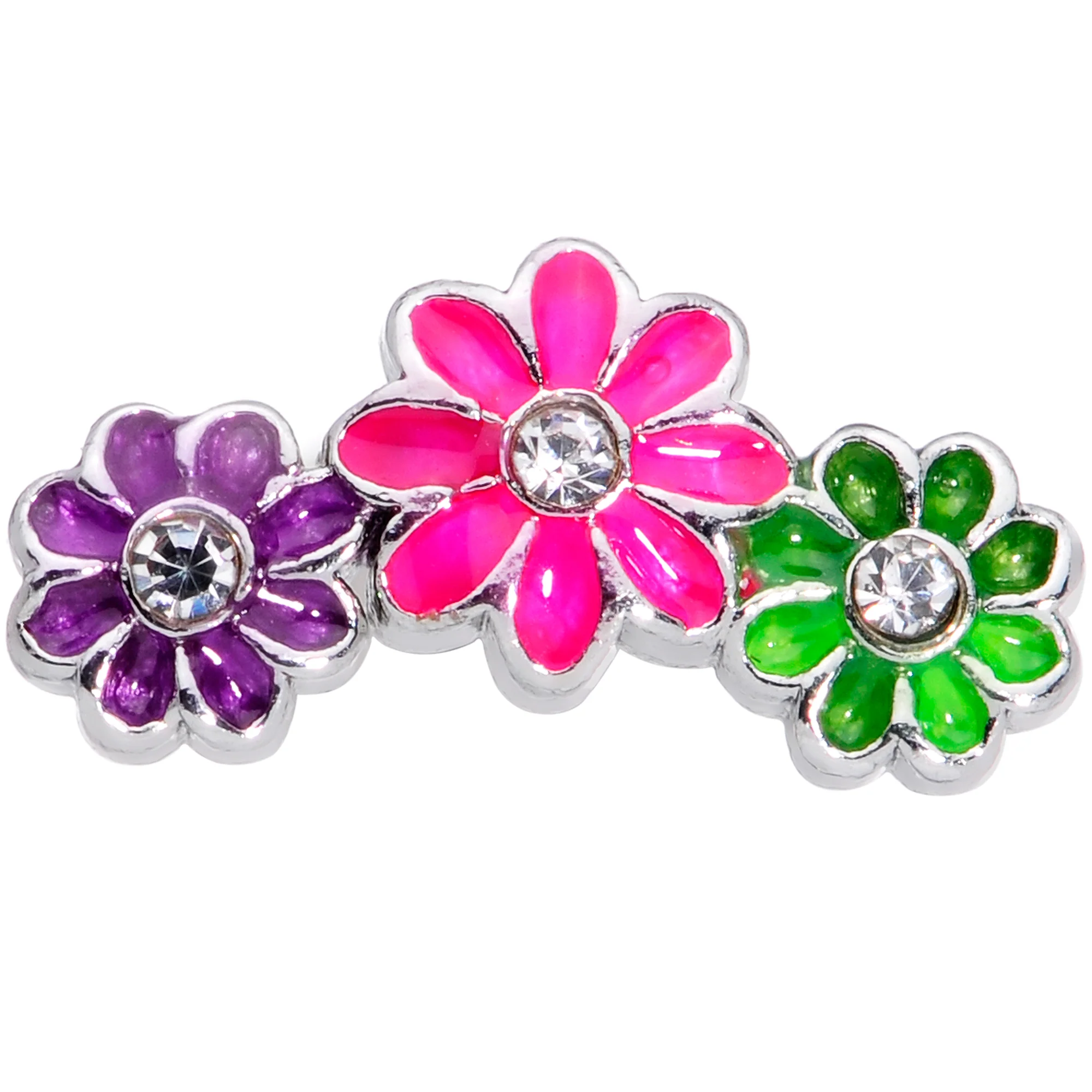 16G 5/16 Clear Gem Floral Garland Cartilage Tragus Earring - Image 2
