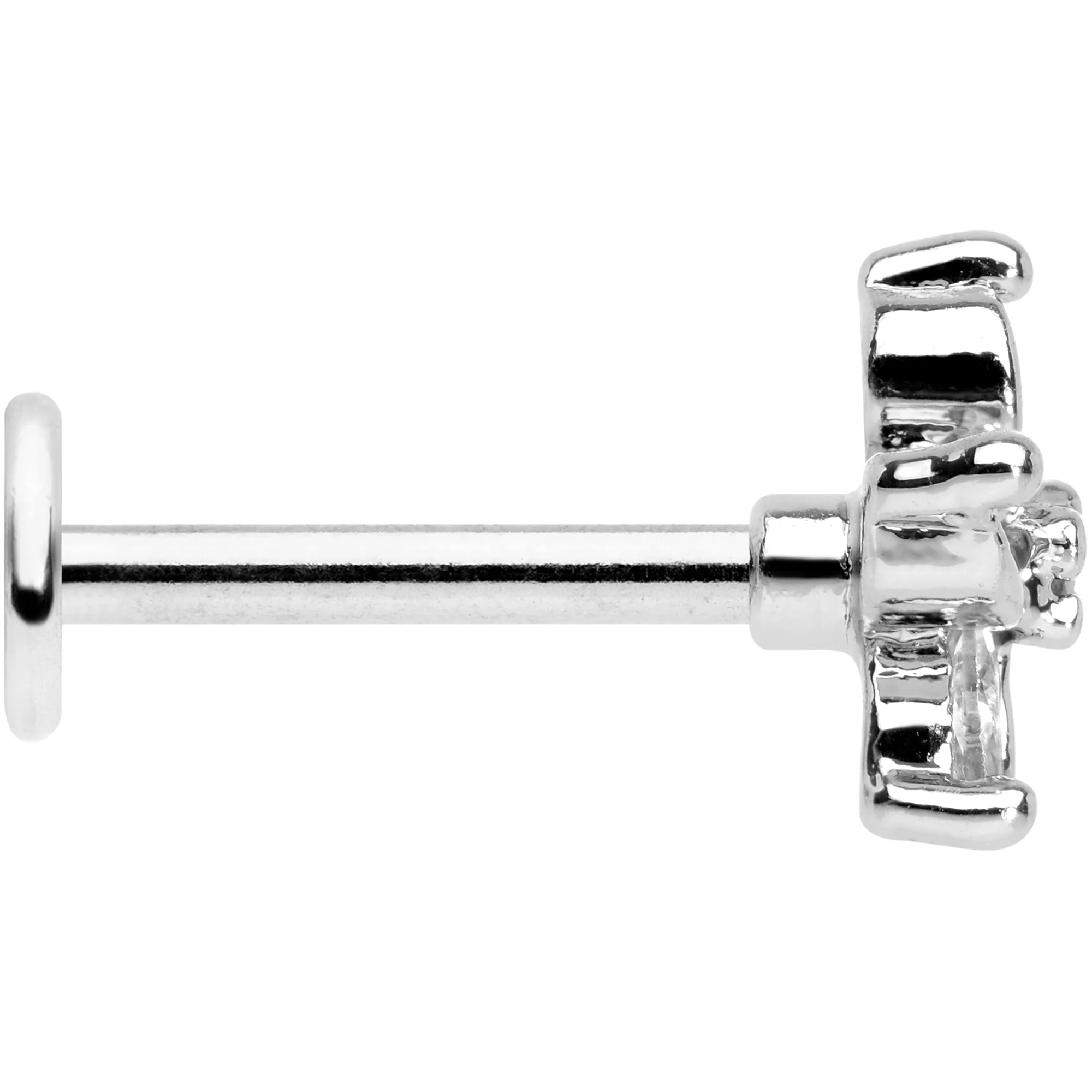 16G 5/16 Clear Gem Pretty Petals Flower Labret Monroe Tragus - Image 3