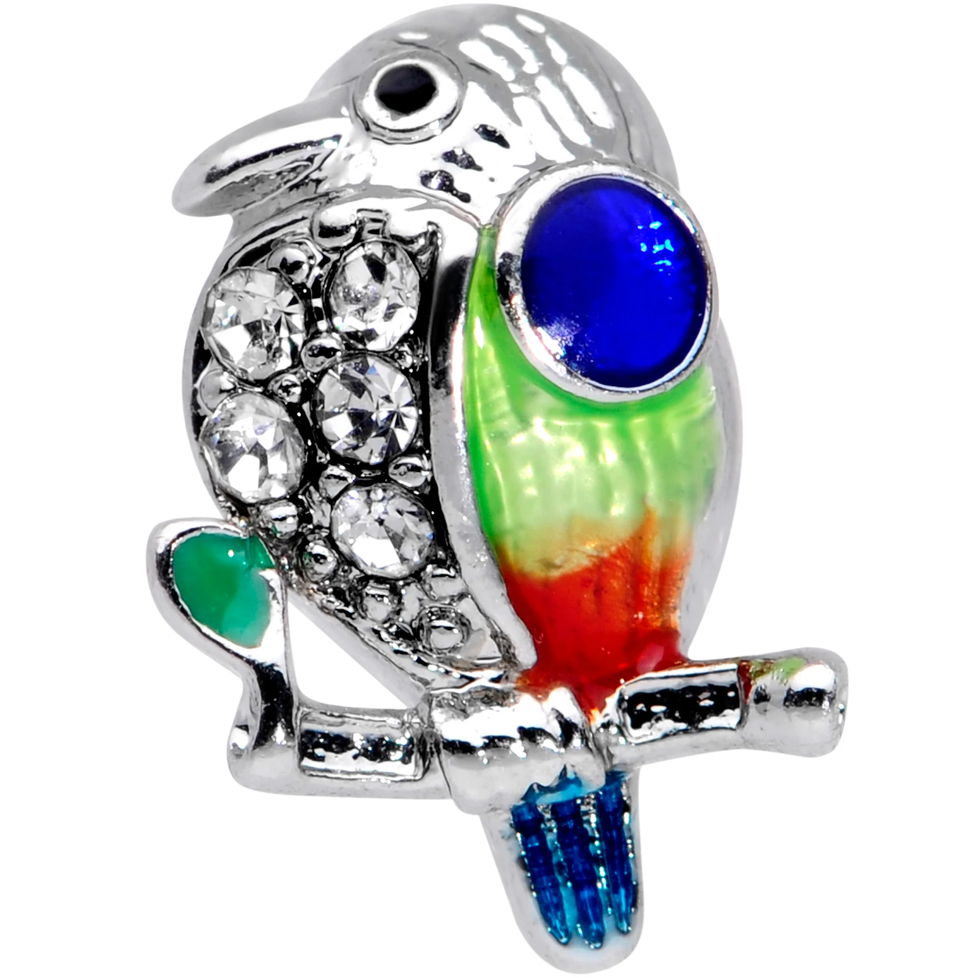 16G 5/16 Clear Gem Tropical Parrot Bird Labret Monroe Tragus - Image 2