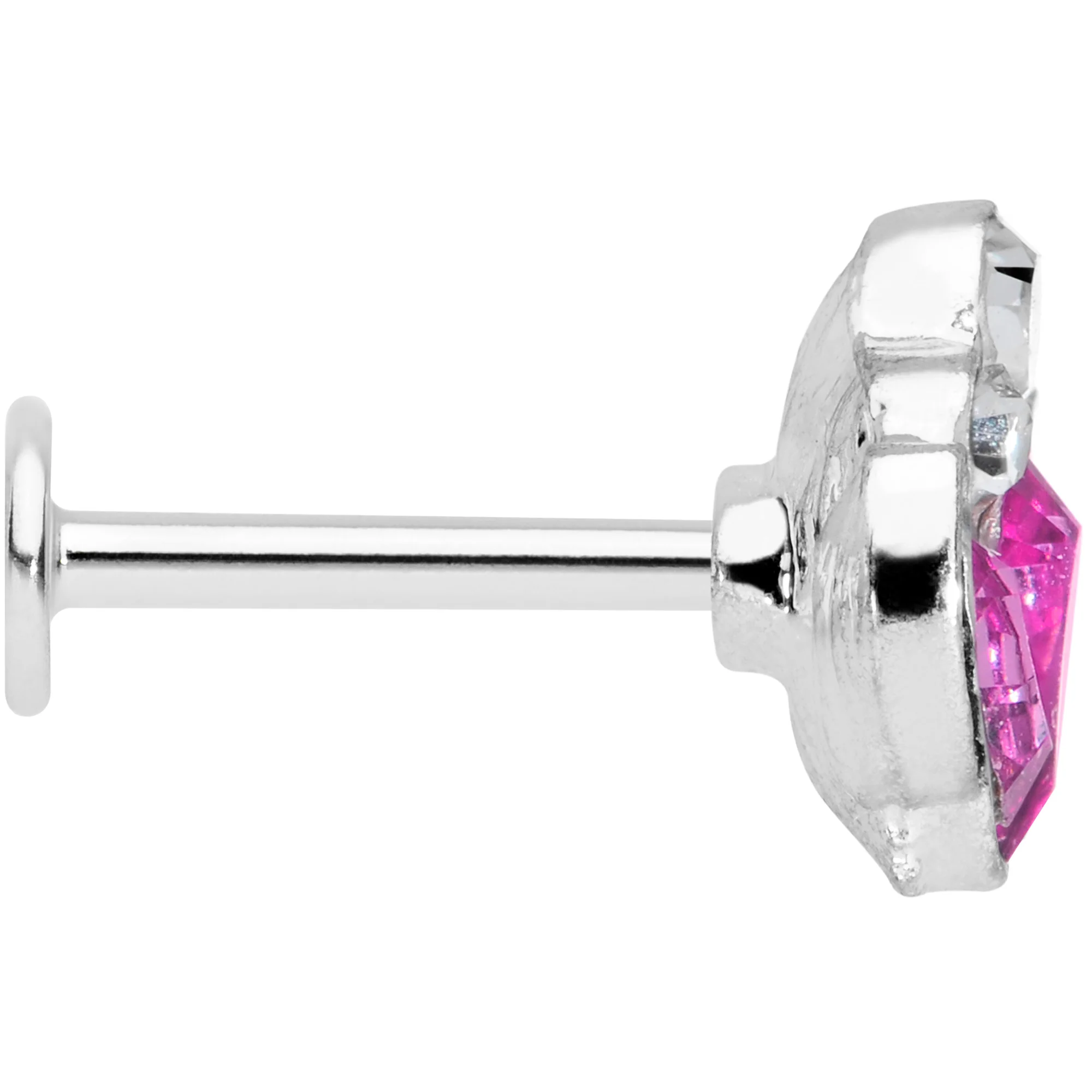 16G 5/16 Clear Purple Gem Cluster Labret Monroe Tragus - Image 3