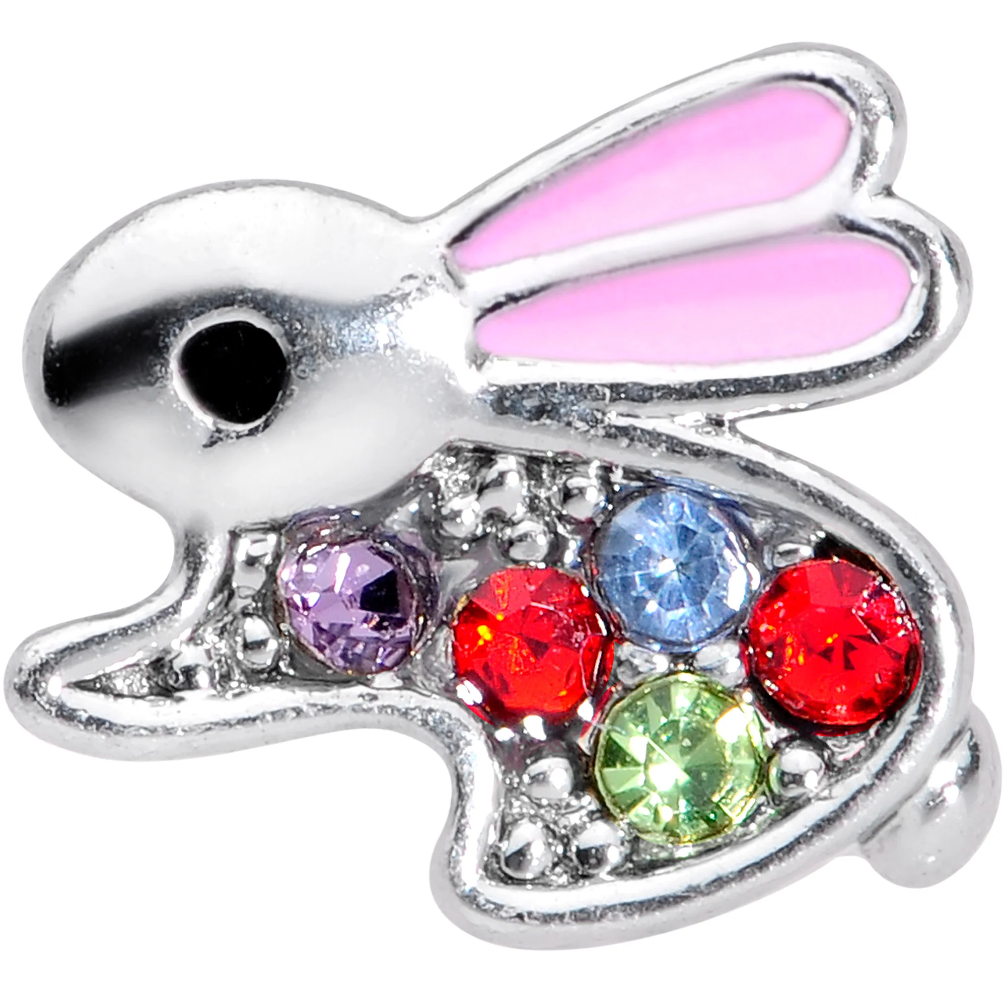 16G 5/16 Clear Red Green Gem Rabbit Labret Monroe Tragus - Image 2