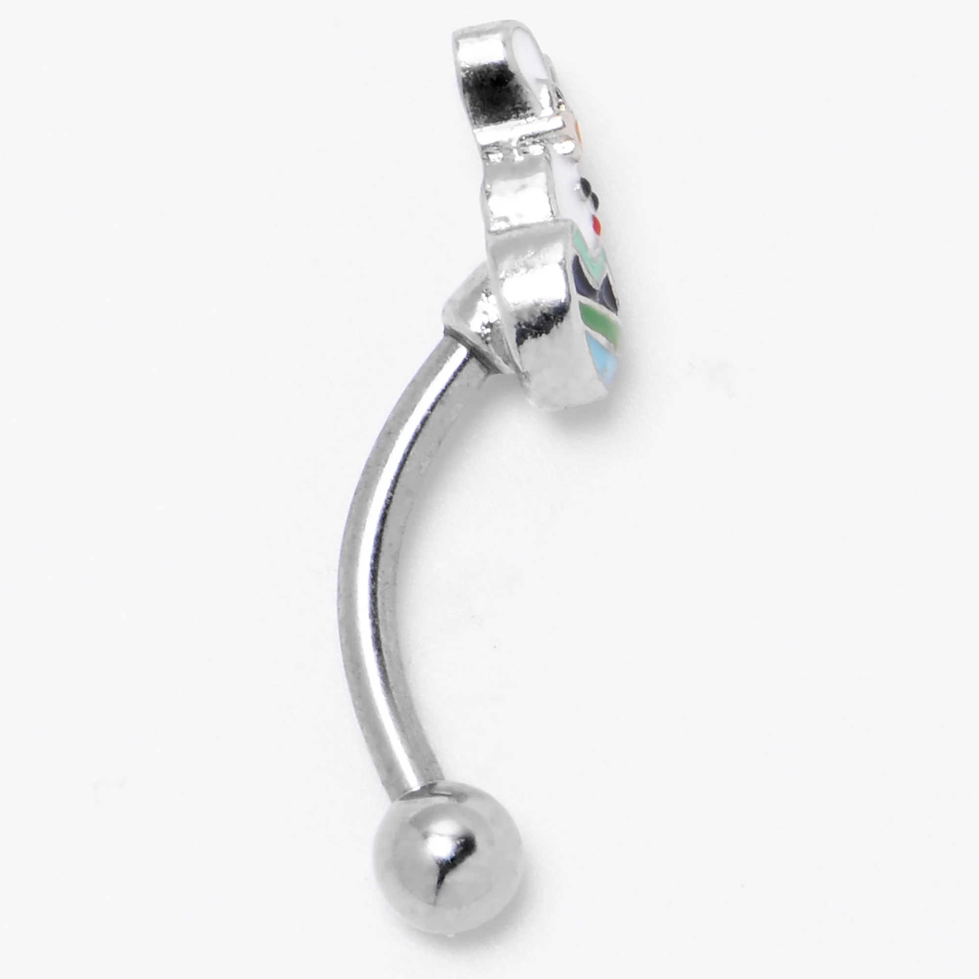16G 5/16 Easter Egg Bunny Curved Eyebrow Ring - Image 6