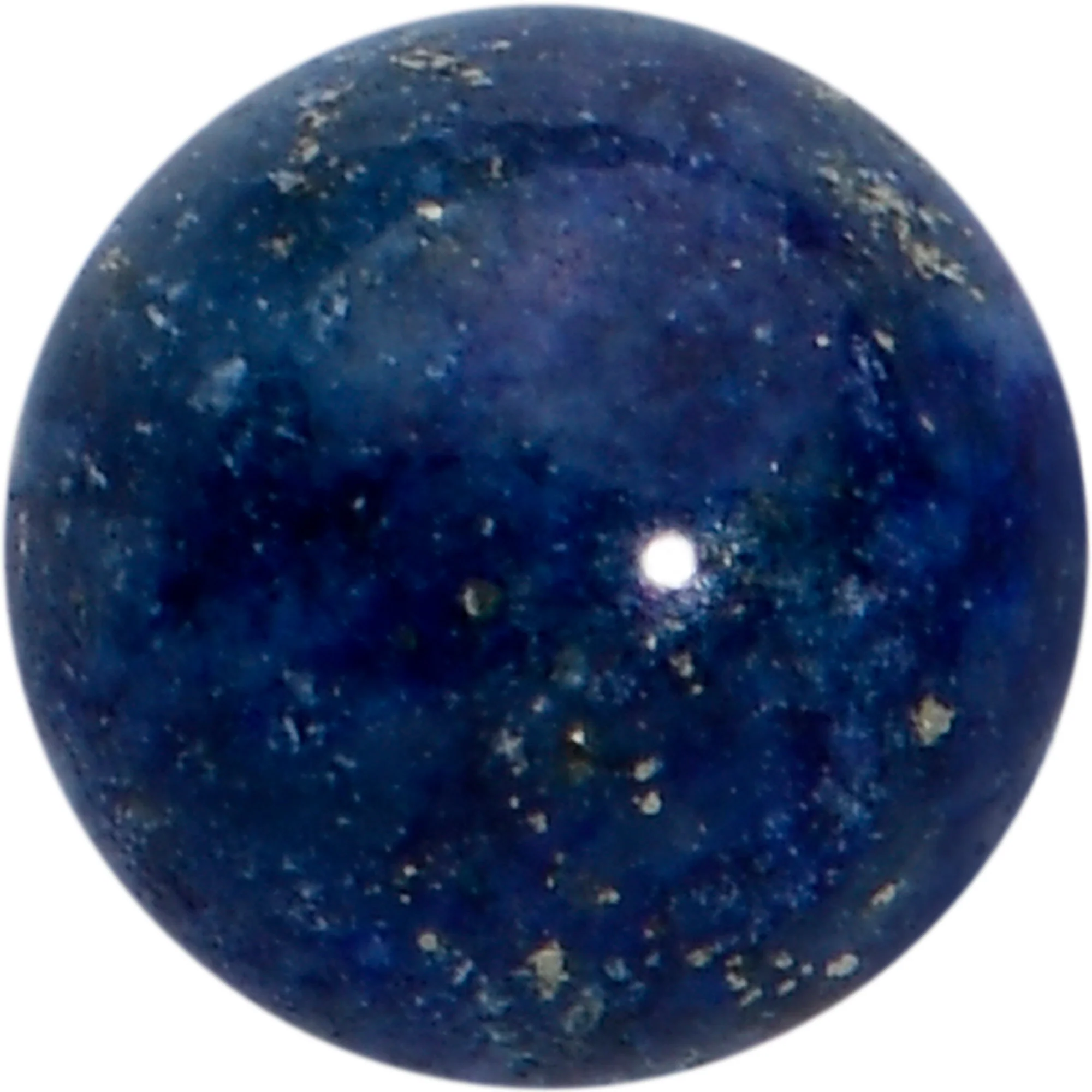 16G 5/16 Elegant Blue Agate Internally Threaded Labret Tragus - Image 2