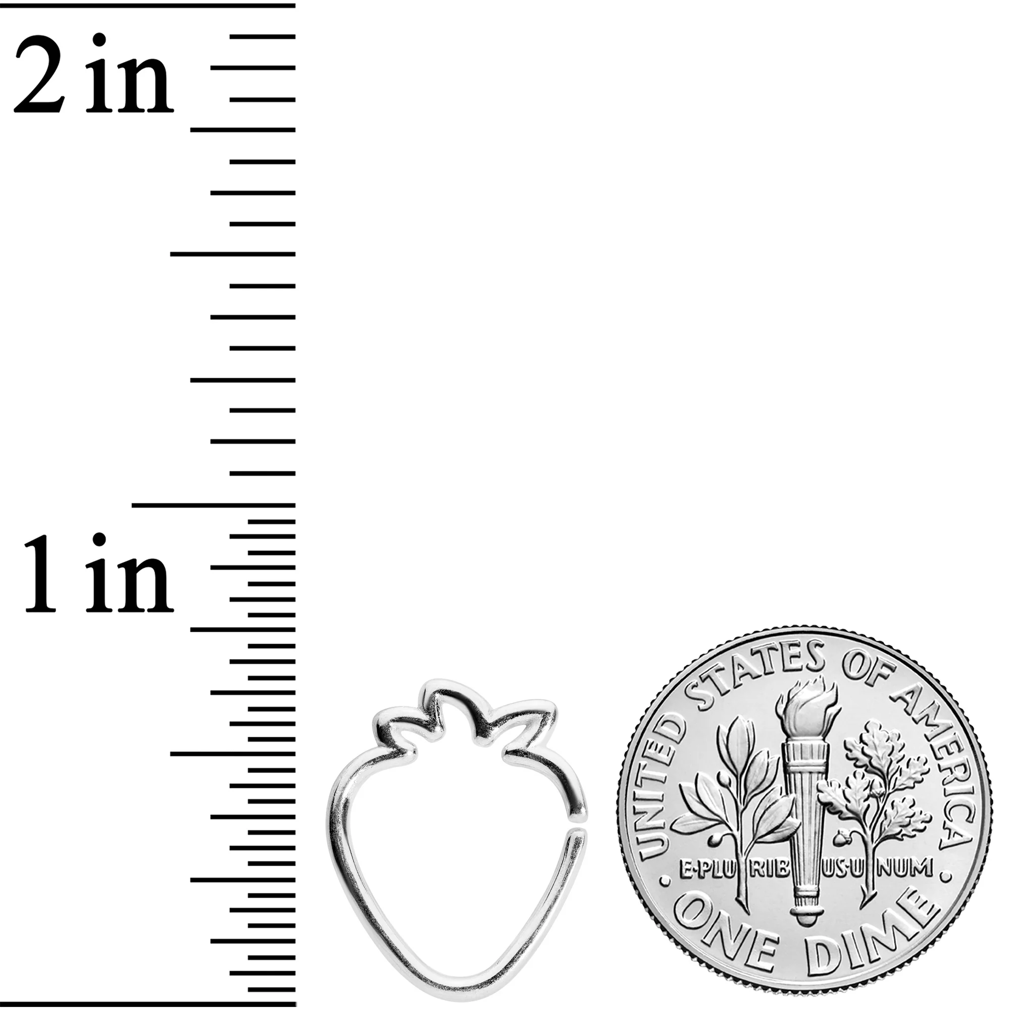 16G 5/16 Fruit Strawberry Closure Ring - Image 2