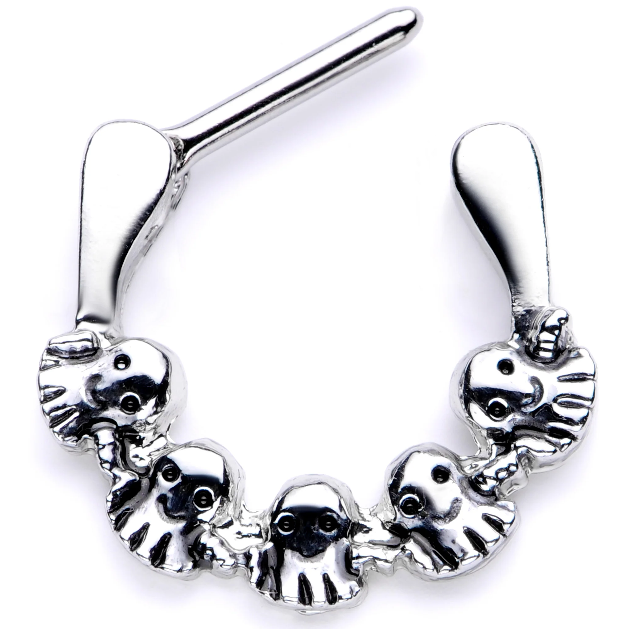 16G 5/16 Gathering of Ghosts Halloween Septum Clicker - Image 2