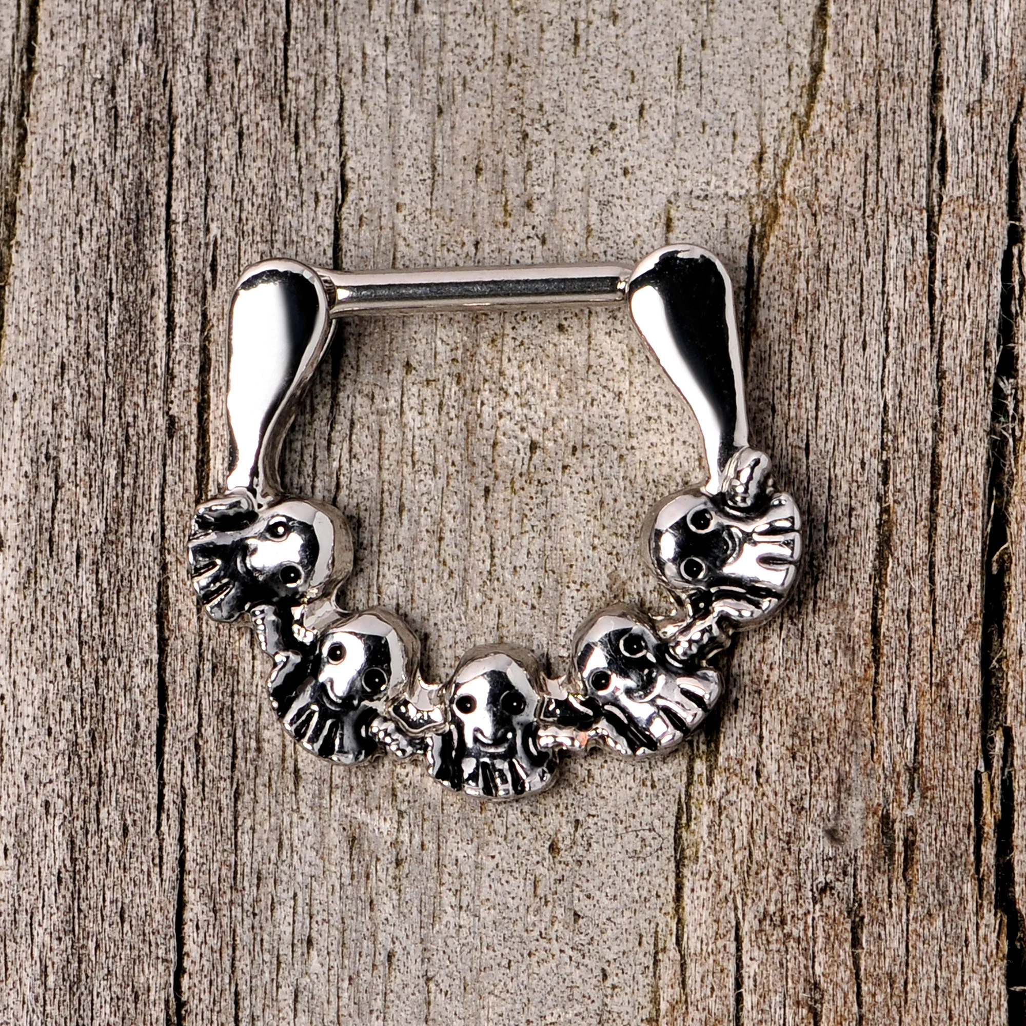 16G 5/16 Gathering of Ghosts Halloween Septum Clicker - Image 5