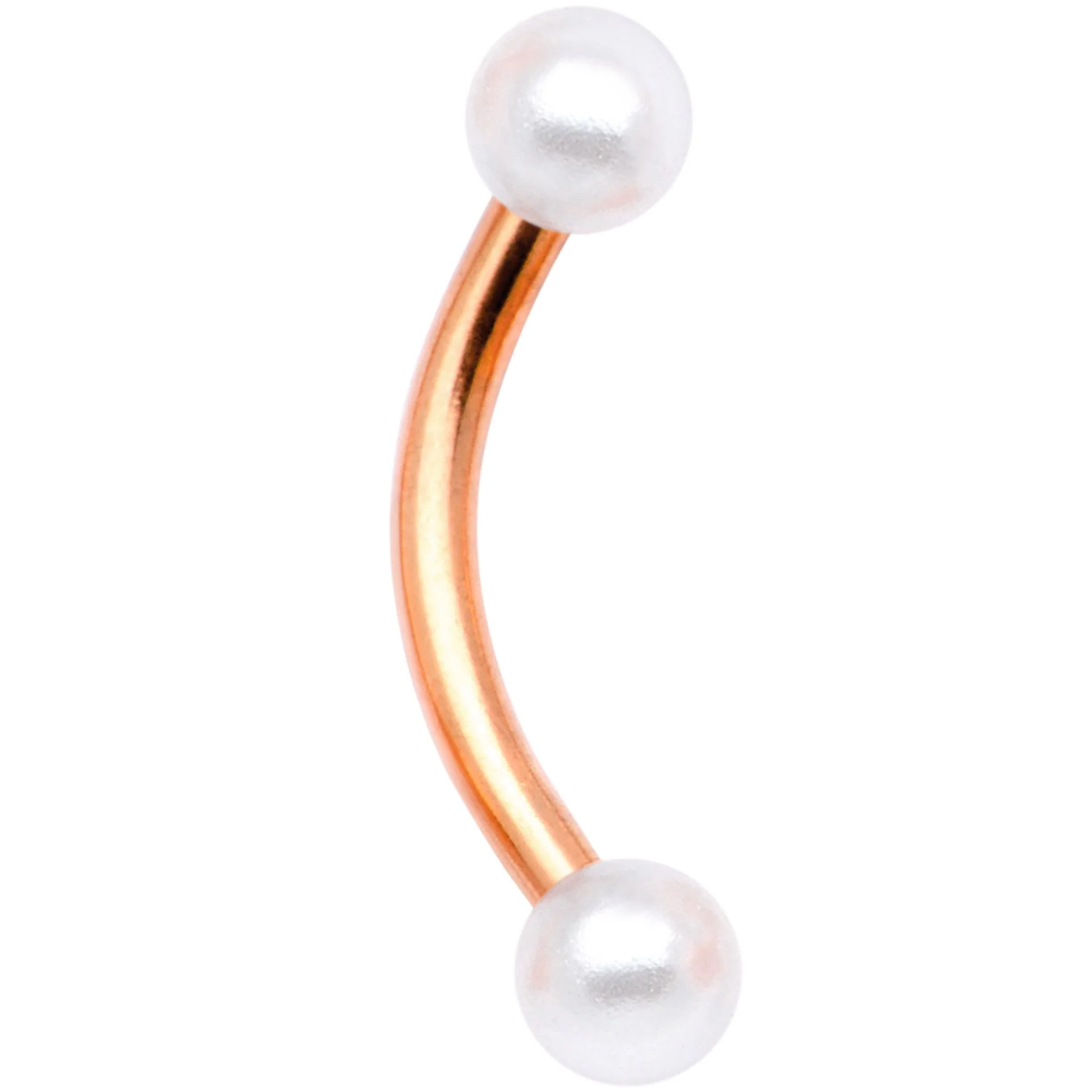16G 5/16 Gem Rose Gold Tone Curved Eyebrow Daith Rook Set of 4 - Image 4