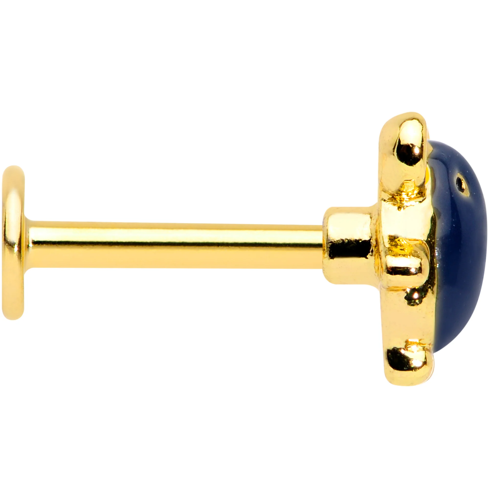 16G 5/16 Gold Tone Black Mouse Labret Monroe Tragus - Image 3