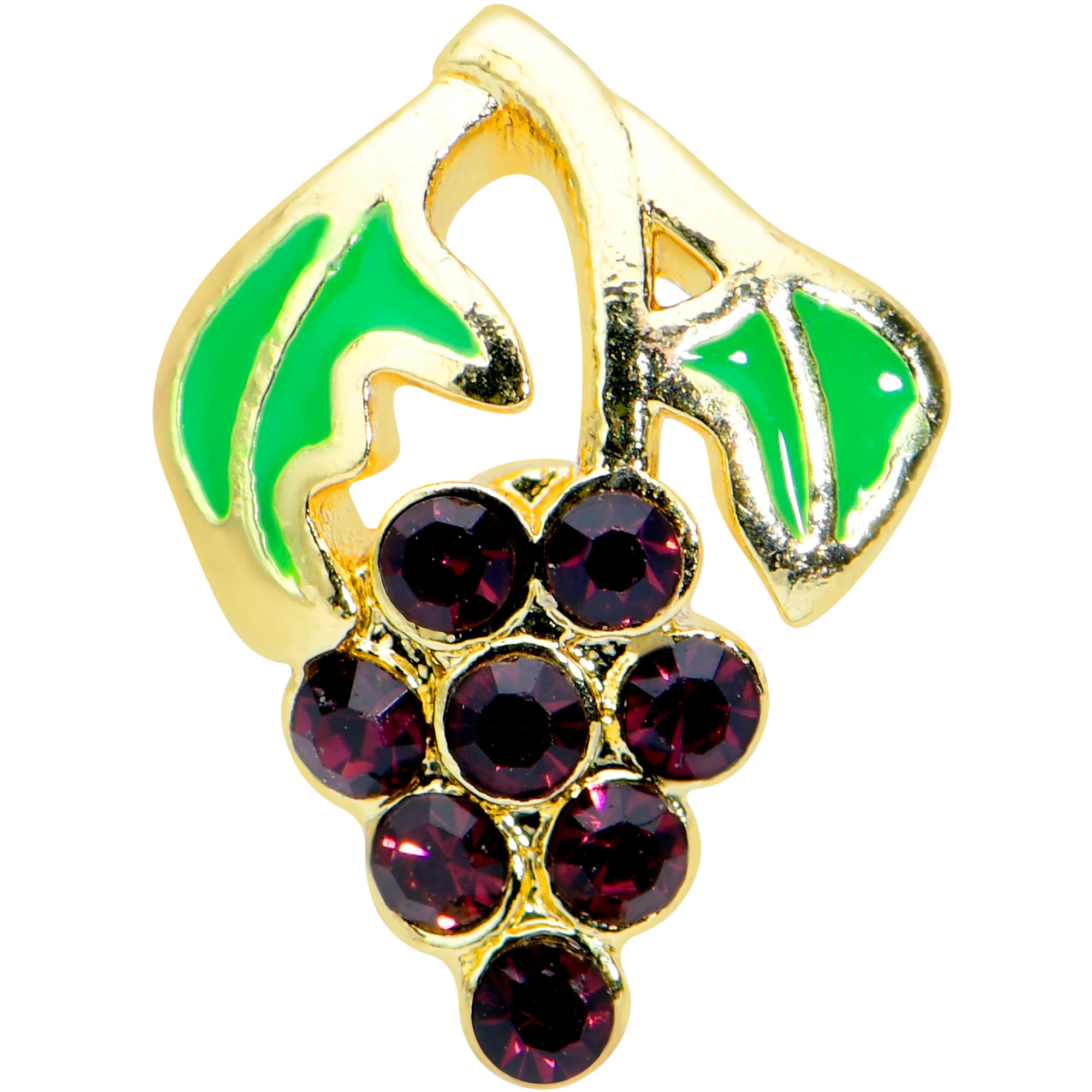 16G 5/16 Gold Tone Delicious Grapes Fruit Labret Monroe Tragus - Image 2