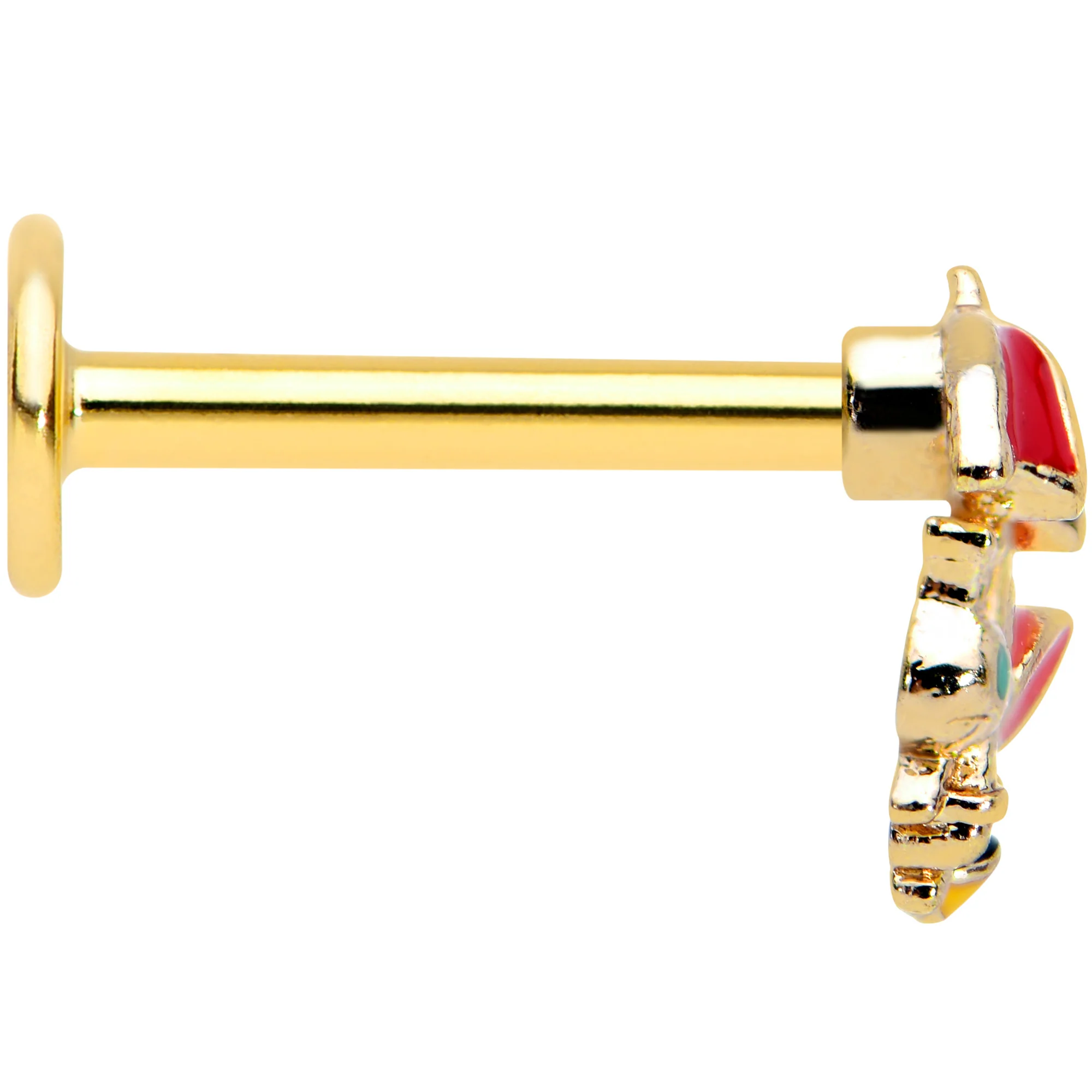 16G 5/16 Gold Tone Rainy Day Umbrella Bee Labret Monroe Tragus - Image 3