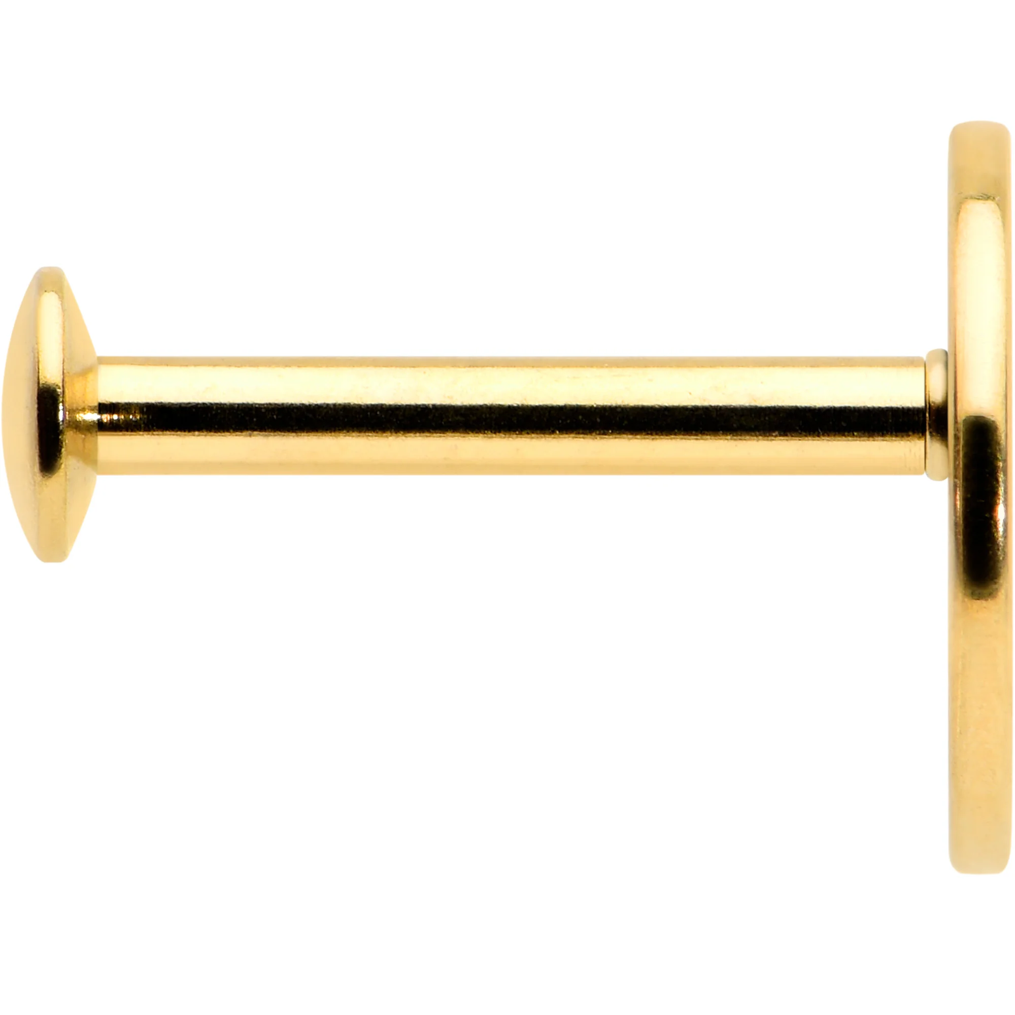 16G 5/16 Gold Tone Tree Circle Internal Thread Labret Monroe Tragus - Image 3