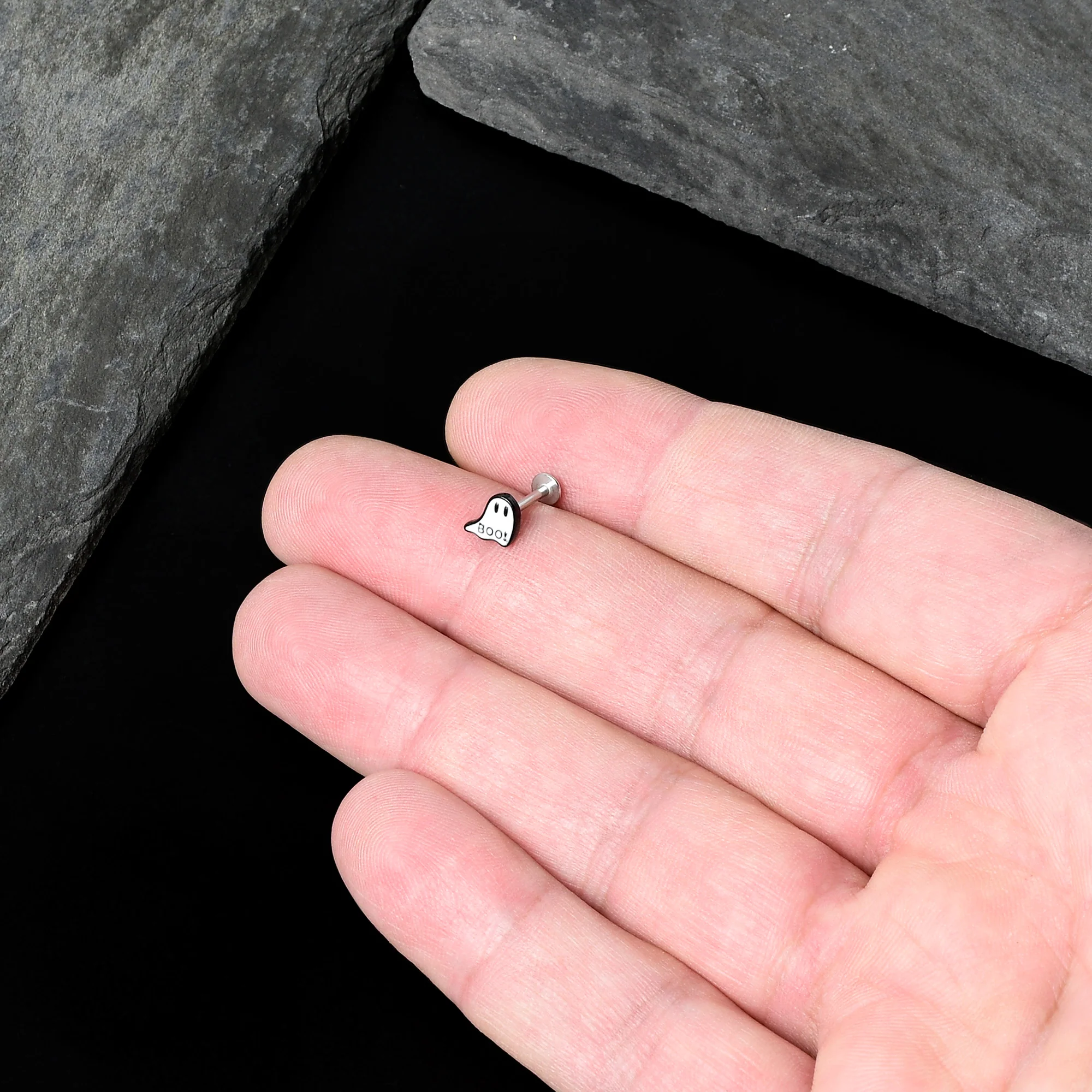 16G 5/16 Halloween Ghost Glow in the Dark Labret Monroe Tragus - Image 8