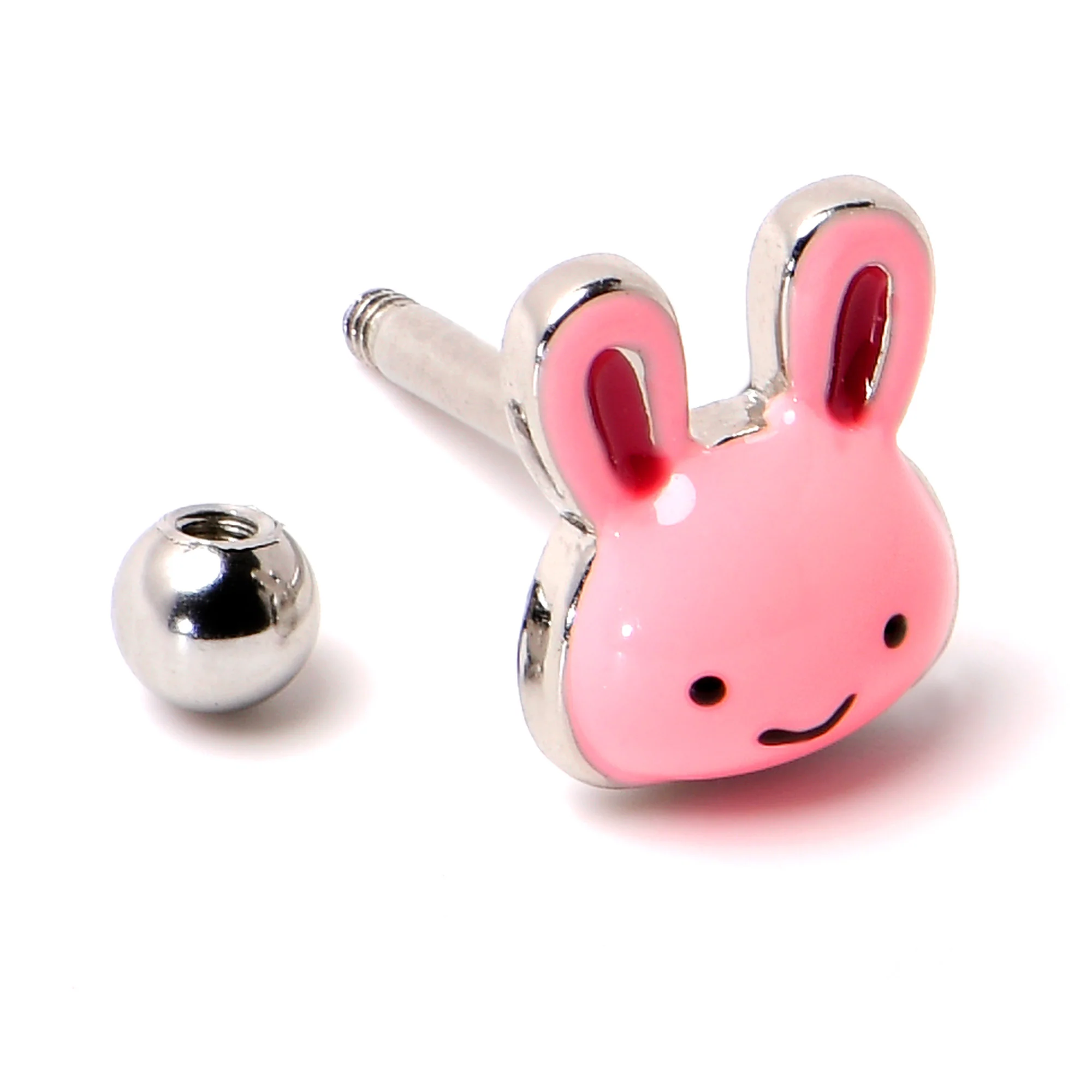 16G 5/16 Kawaii Cutie Easter Bunny Cartilage Tragus Earring - Image 6