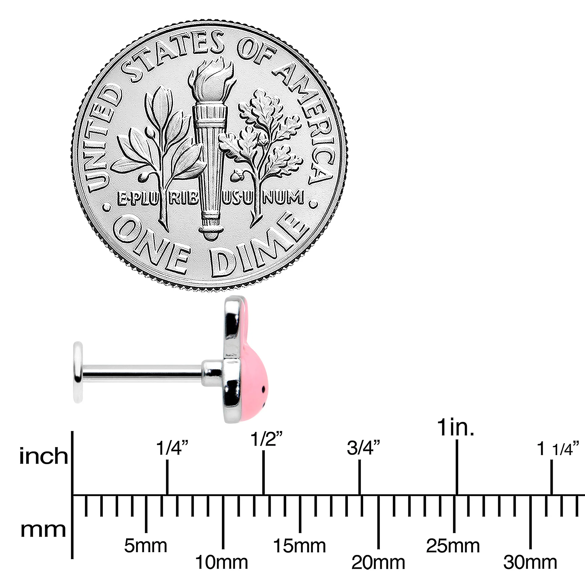 16G 5/16 Kawaii Cutie Easter Bunny Labret Monroe Tragus - Image 4