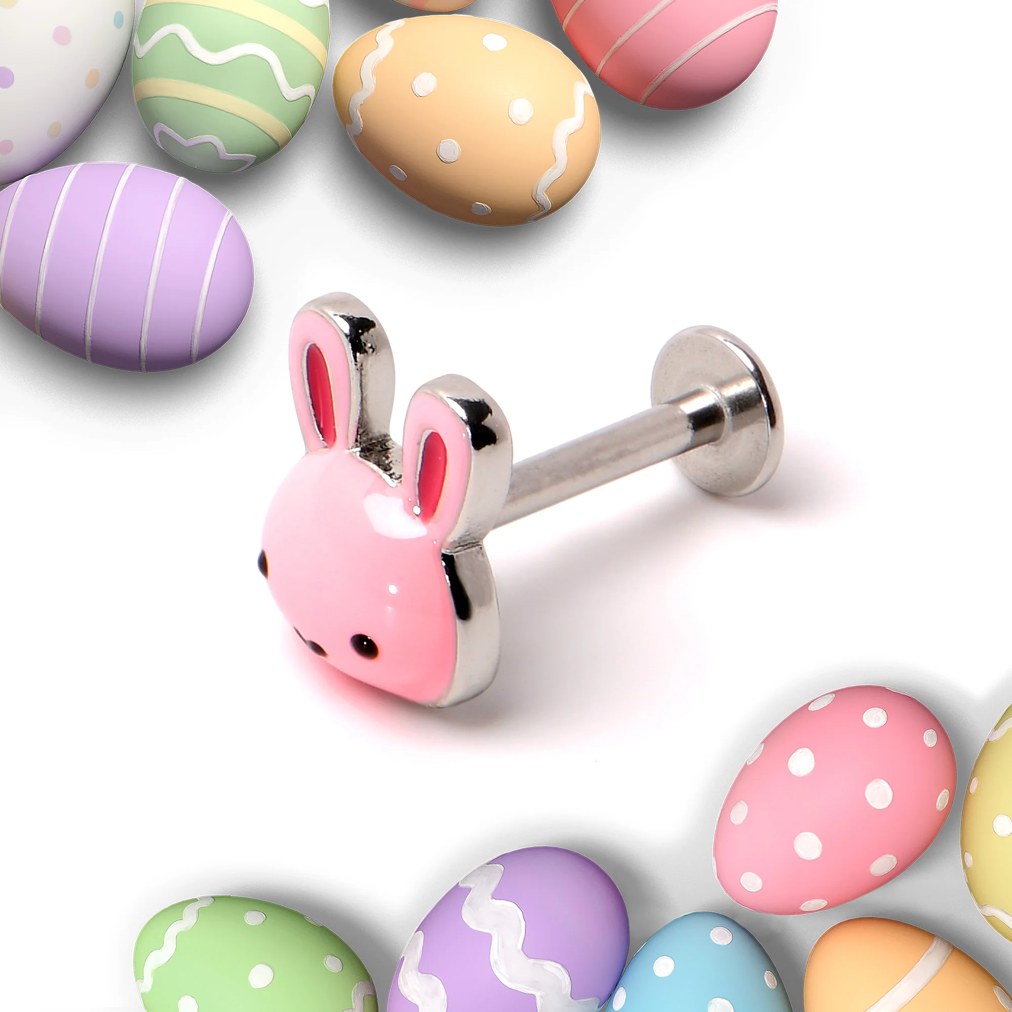 16G 5/16 Kawaii Cutie Easter Bunny Labret Monroe Tragus - Image 5
