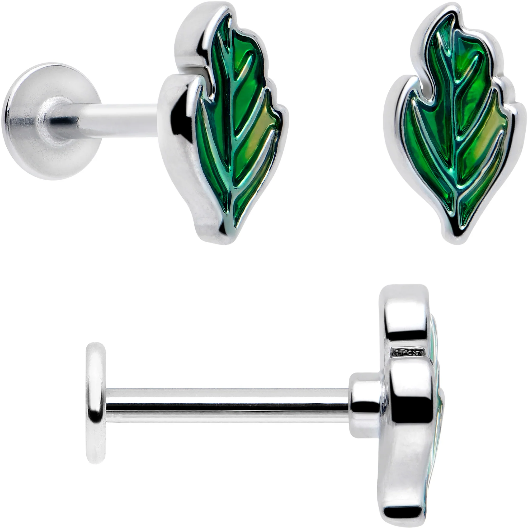 16G 5/16 Ladybug Hippie Flower Labret Monroe Tragus Set of 3 - Image 5