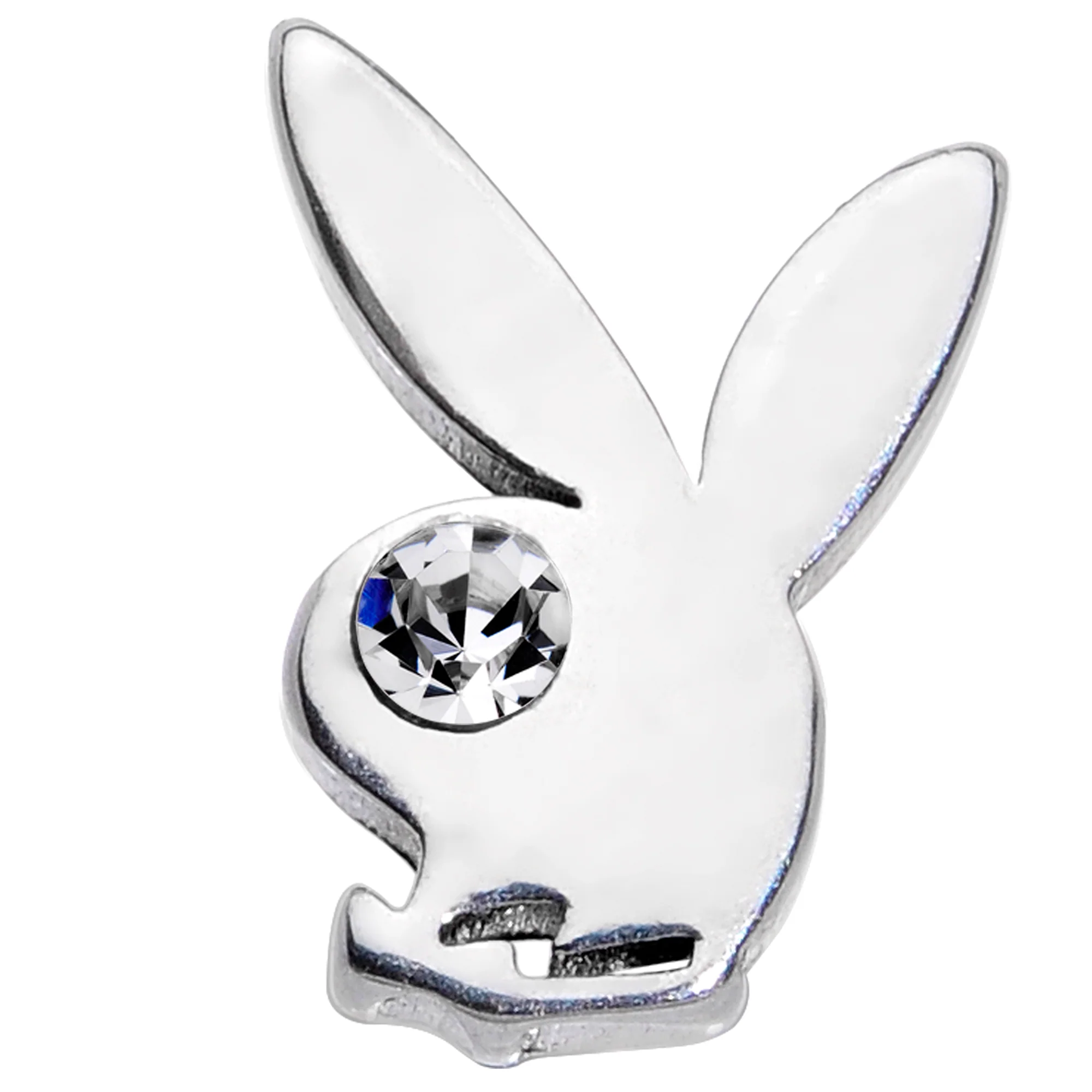 16G 5/16 Licensed Playboy CZ Gem Internally Threaded Labret - Image 2