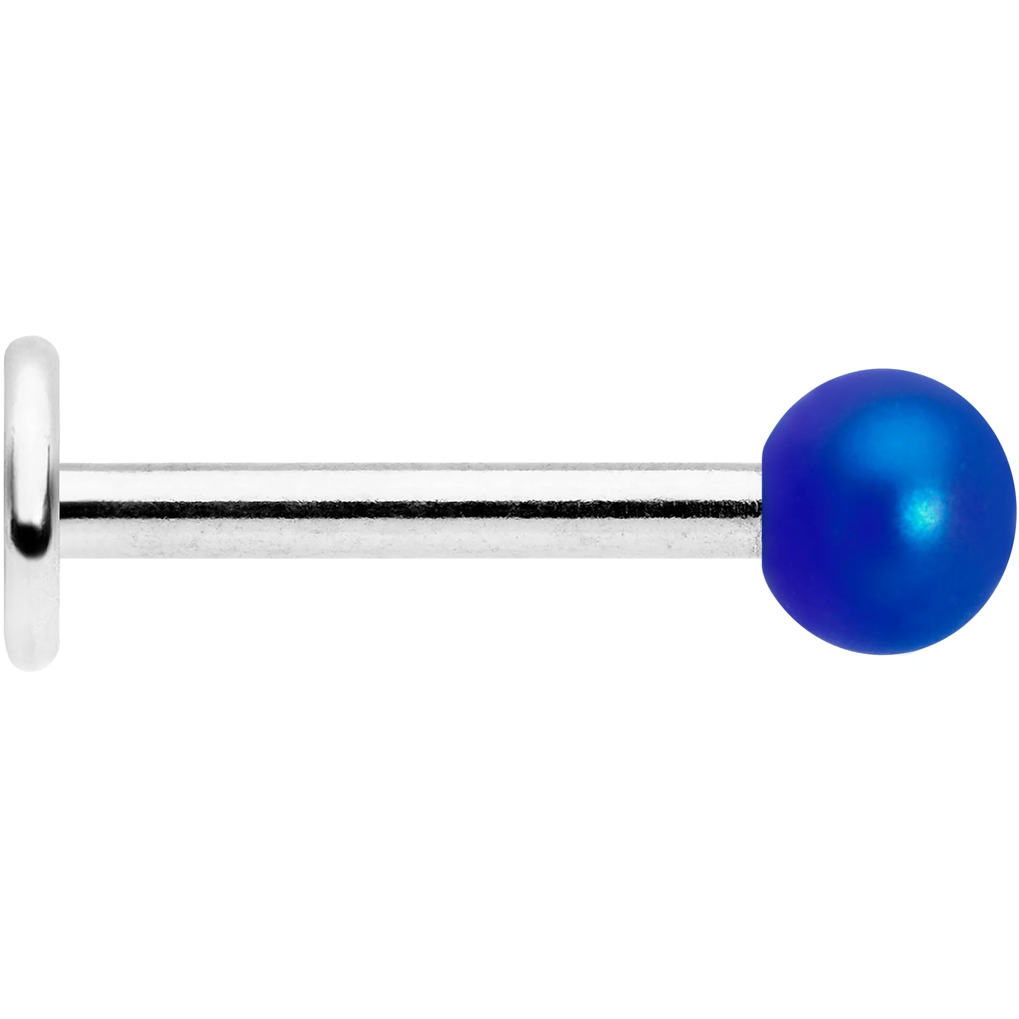 16G 5/16 Matte Blue Aurora Labret Monroe Tragus - Image 3