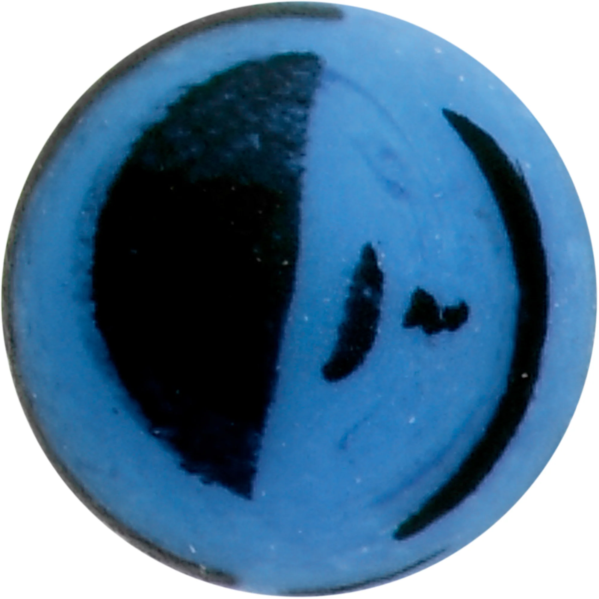 16G 5/16 Matte Blue Zebra Stripe Labret Monroe Tragus - Image 2
