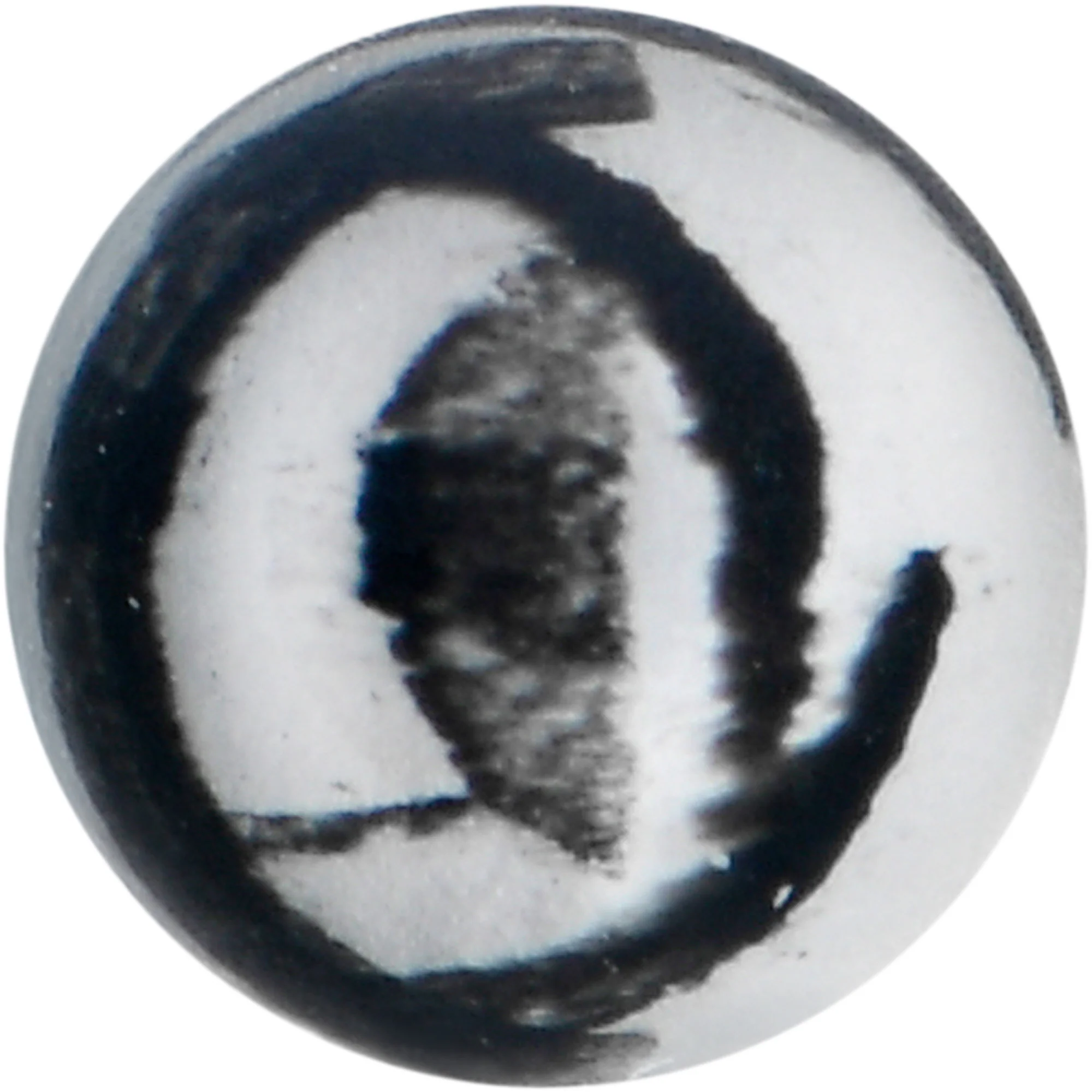 16G 5/16 Matte Grey Zebra Stripe Labret Monroe Tragus - Image 2