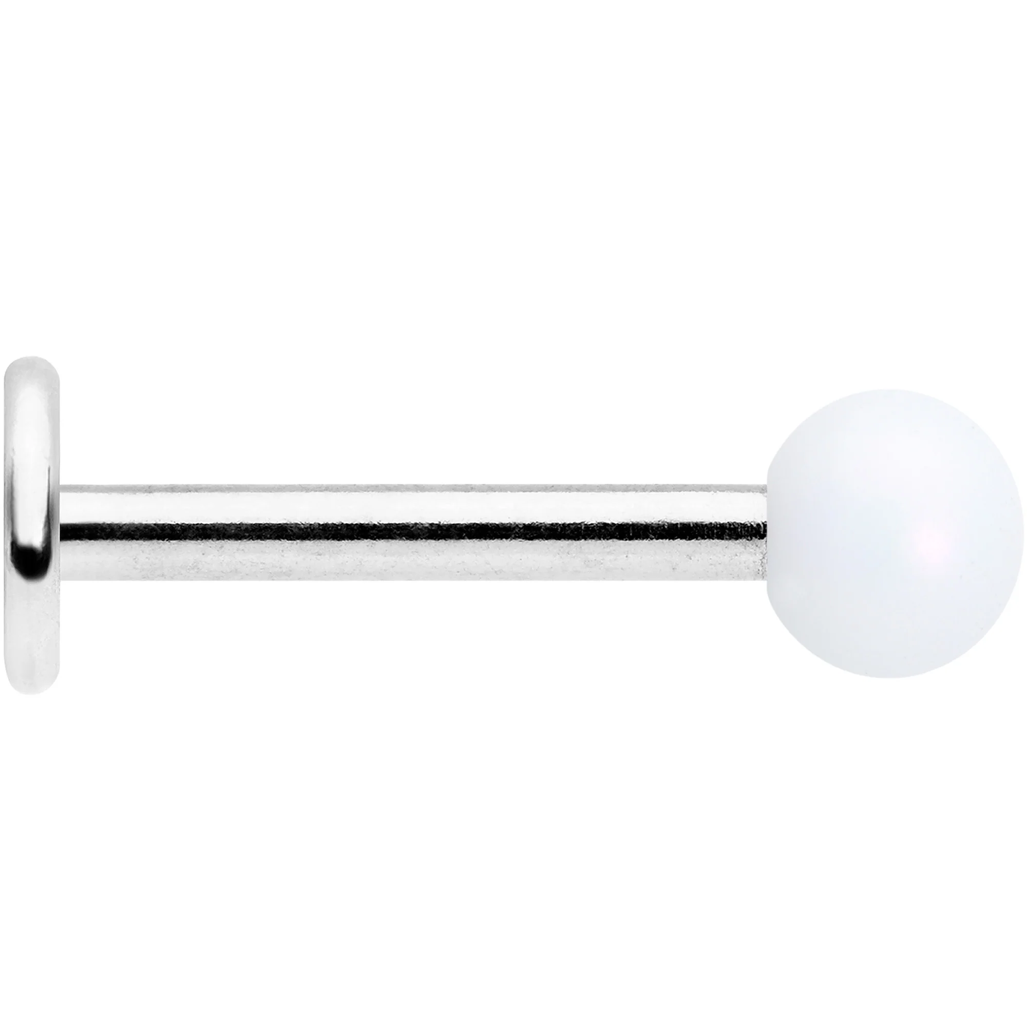 16G 5/16 Matte White Aurora Labret Monroe Tragus - Image 3