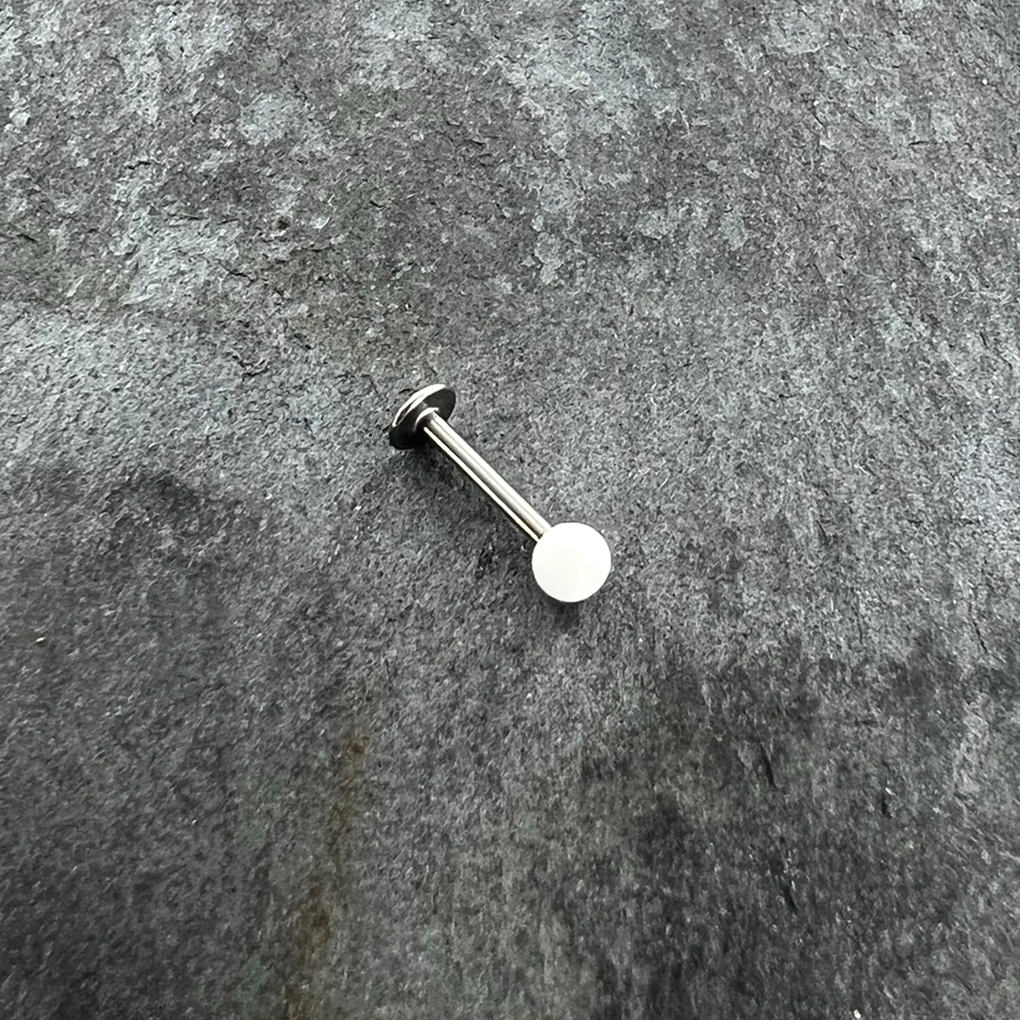 16G 5/16 Matte White Aurora Labret Monroe Tragus - Image 7