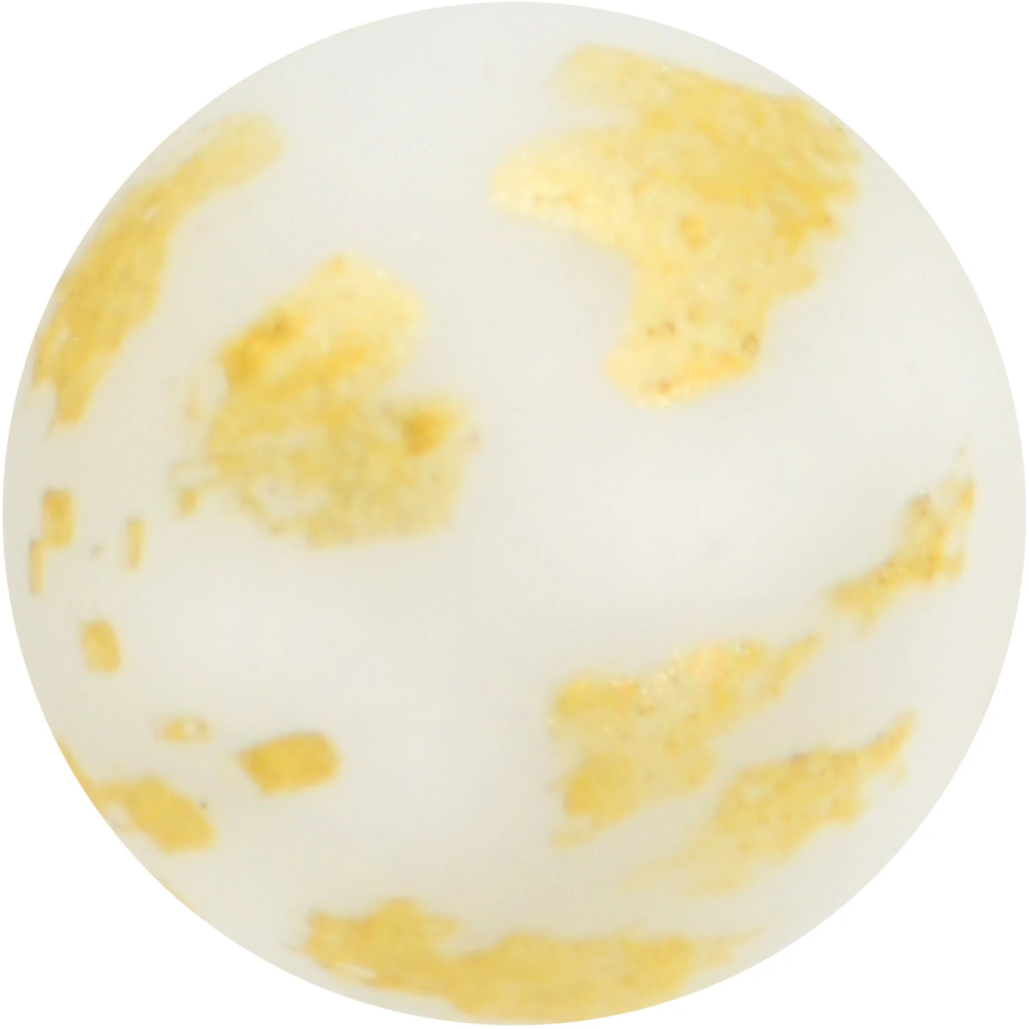 16G 5/16 Matte White Splatter Pattern Labret Monroe Tragus - Image 2