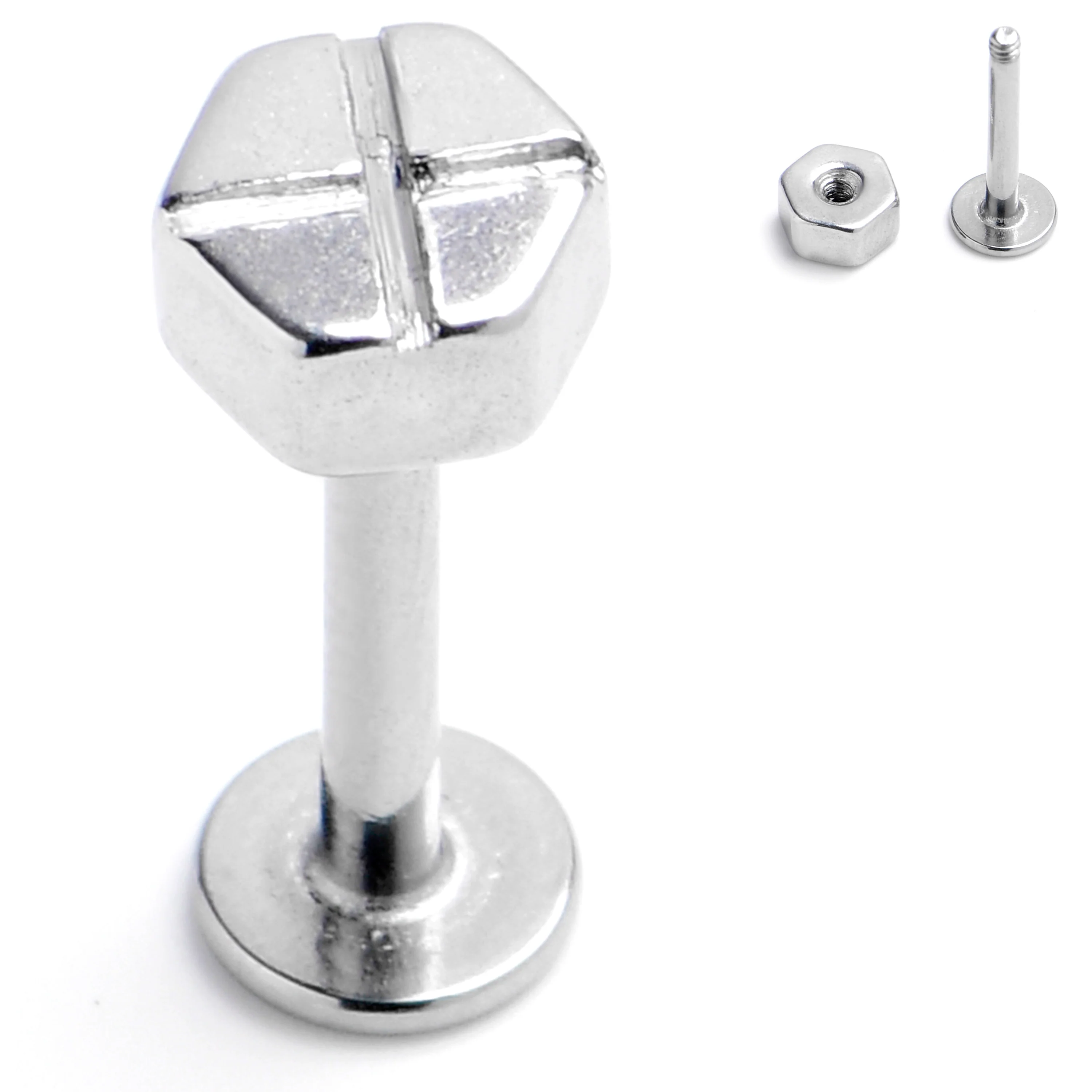 16G 5/16 Optical Illusion Screw Phillips Head Labret Monroe Tragus
