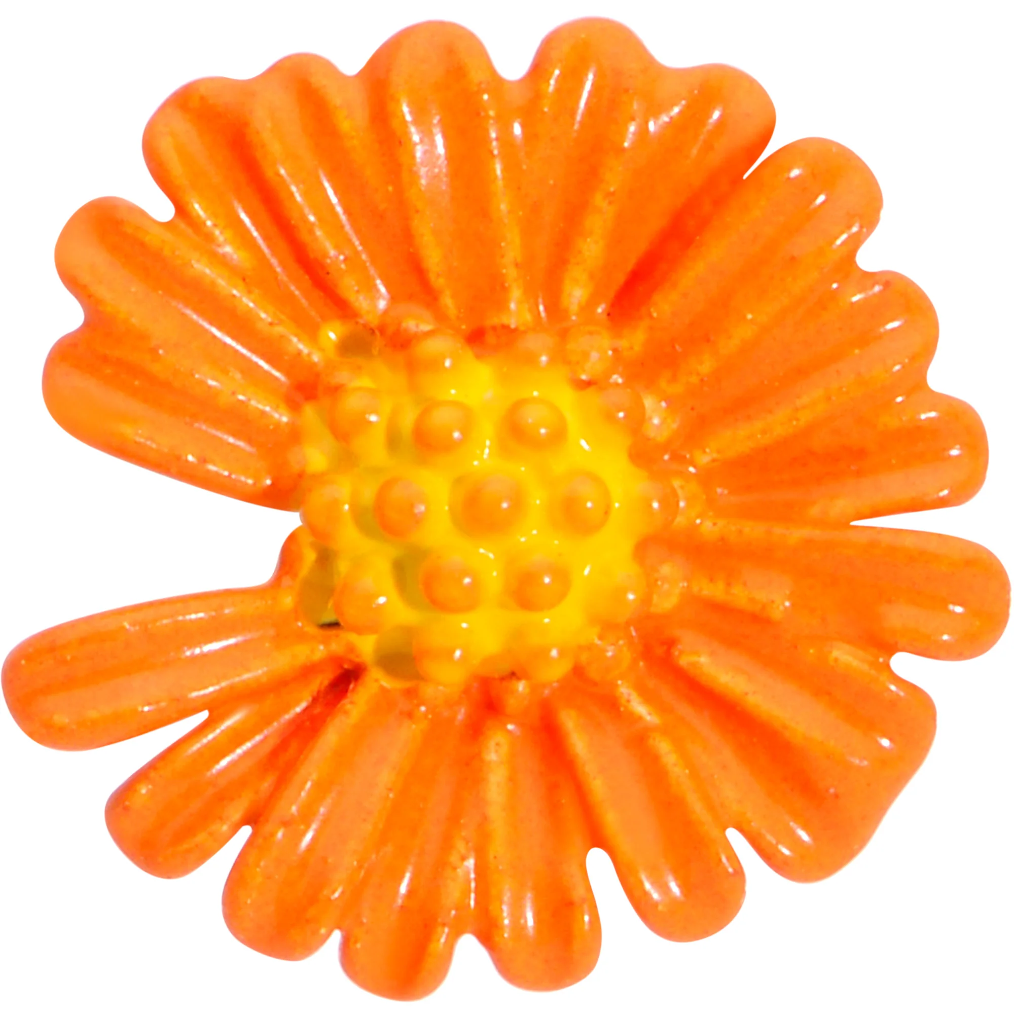 16G 5/16 Orange Daisy Flower Labret Monroe Tragus - Image 3