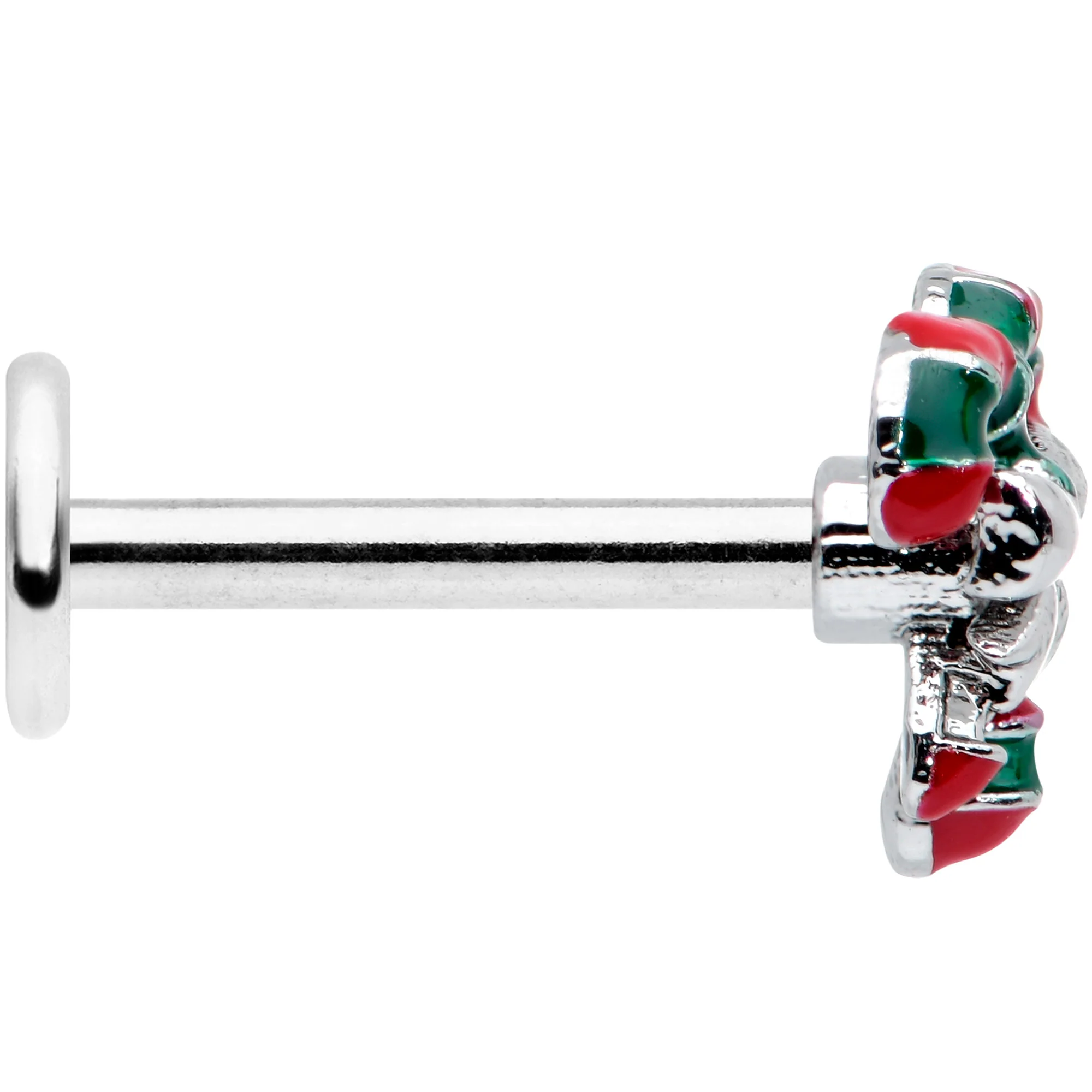 16G 5/16 Pair of Candy Canes Christmas Labret Monroe Tragus - Image 3