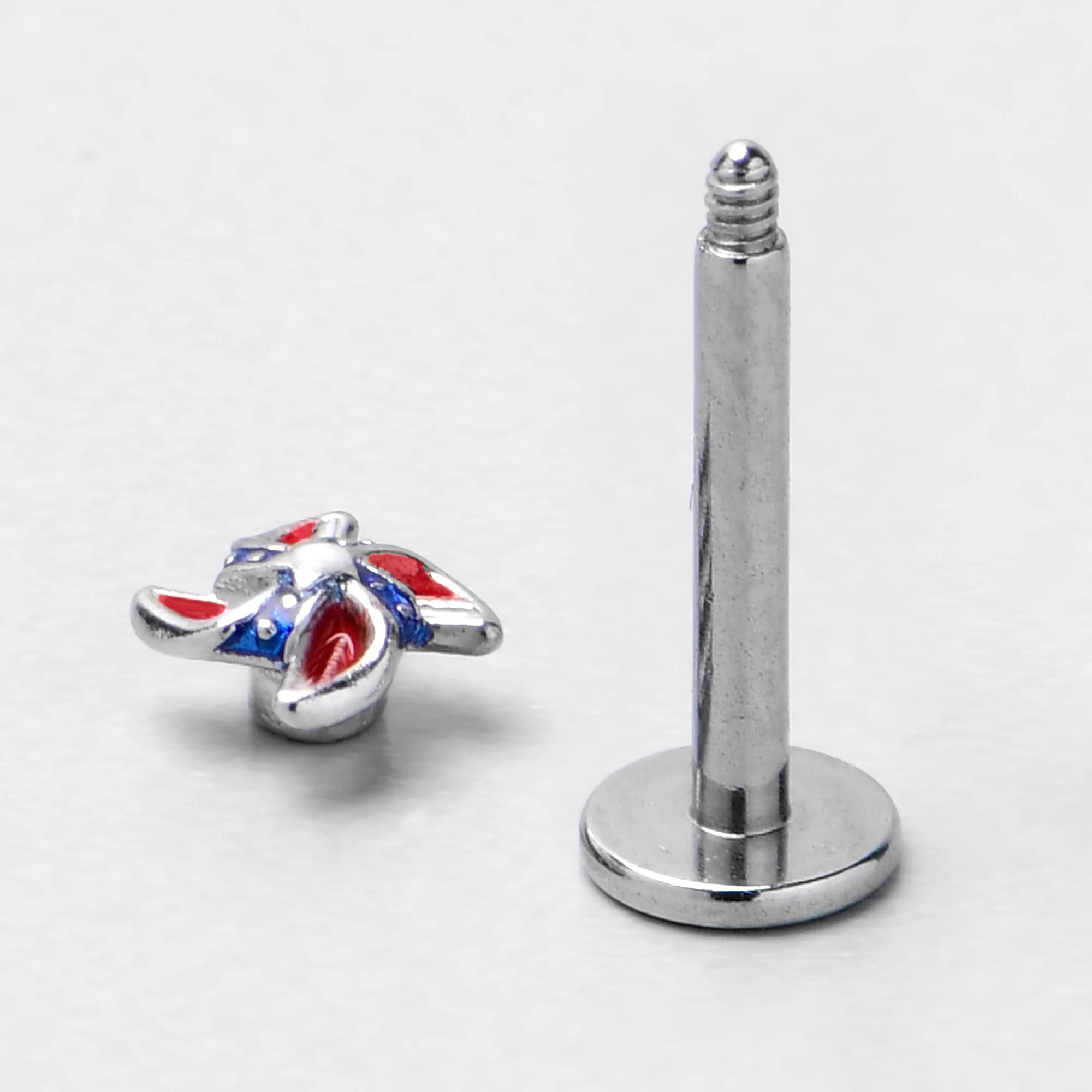 16G 5/16 Patriotic Pinwheel Labret Monroe Tragus - Image 4