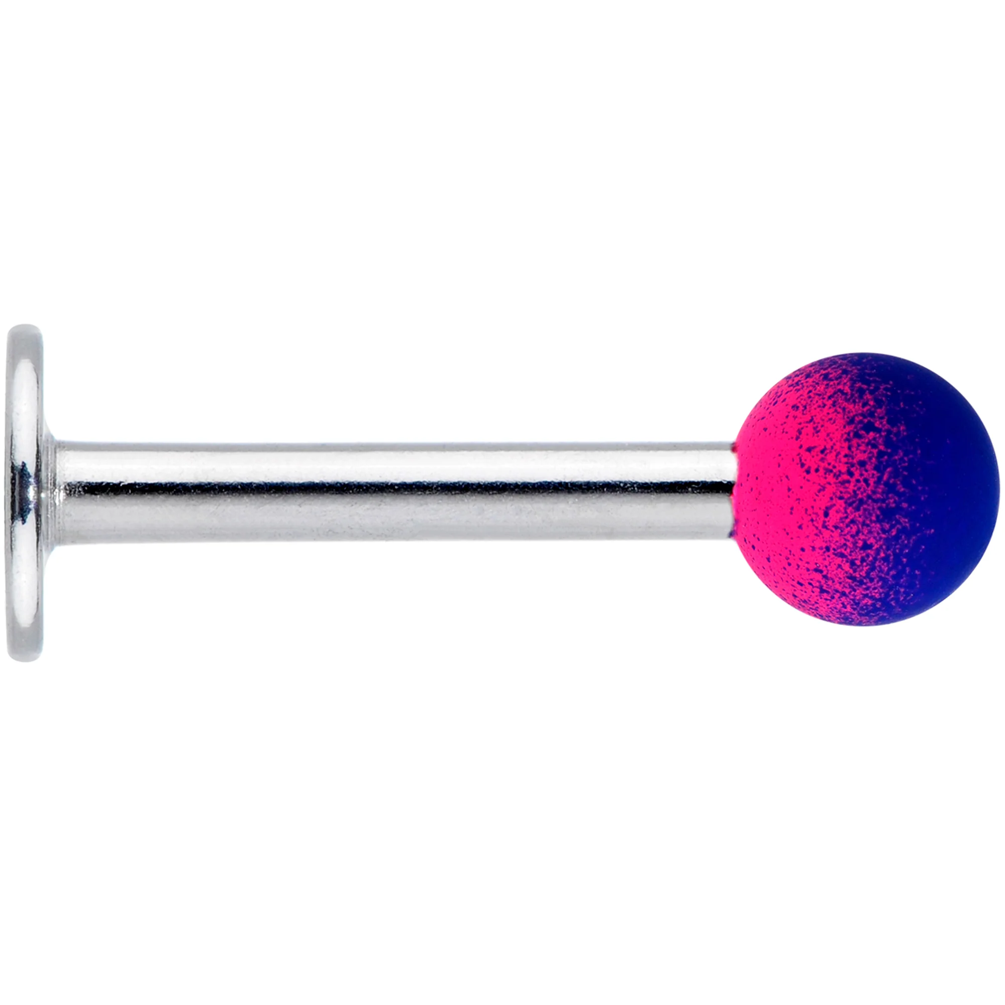 16G 5/16 Pink Blue Ombre Soft Finish Labret Monroe Tragus - Image 2