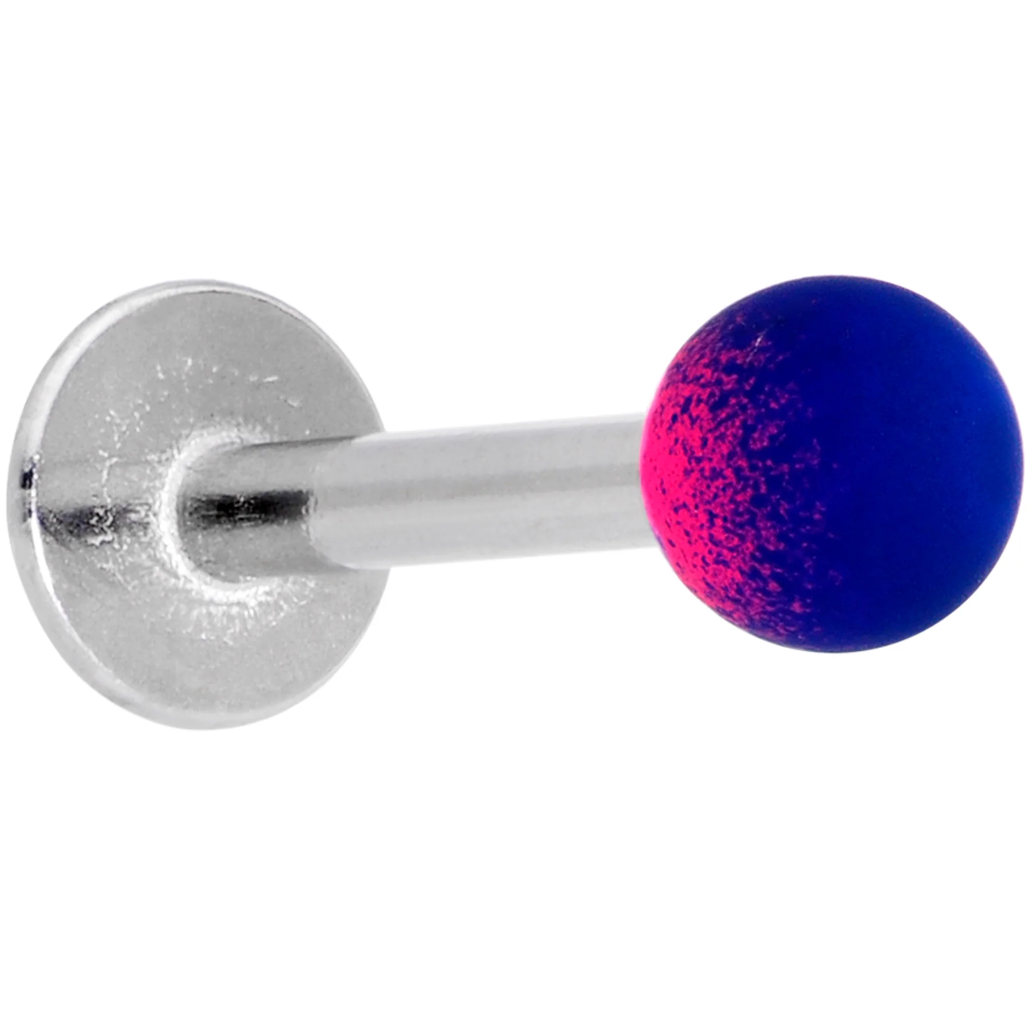 16G 5/16 Pink Blue Ombre Soft Finish Labret Monroe Tragus - Image 3