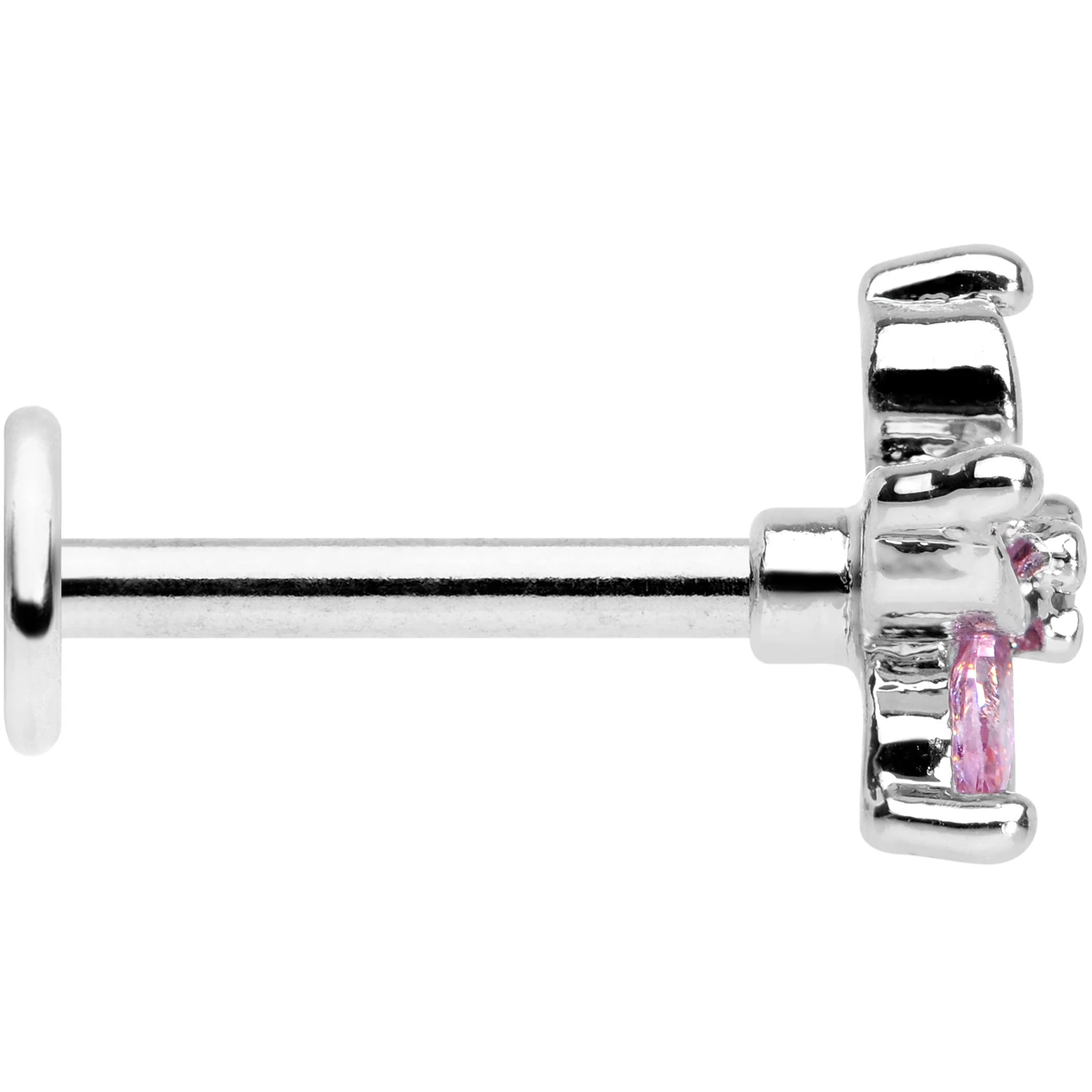 16G 5/16 Pink Gem Pretty Petals Flower Labret Monroe Tragus - Image 3