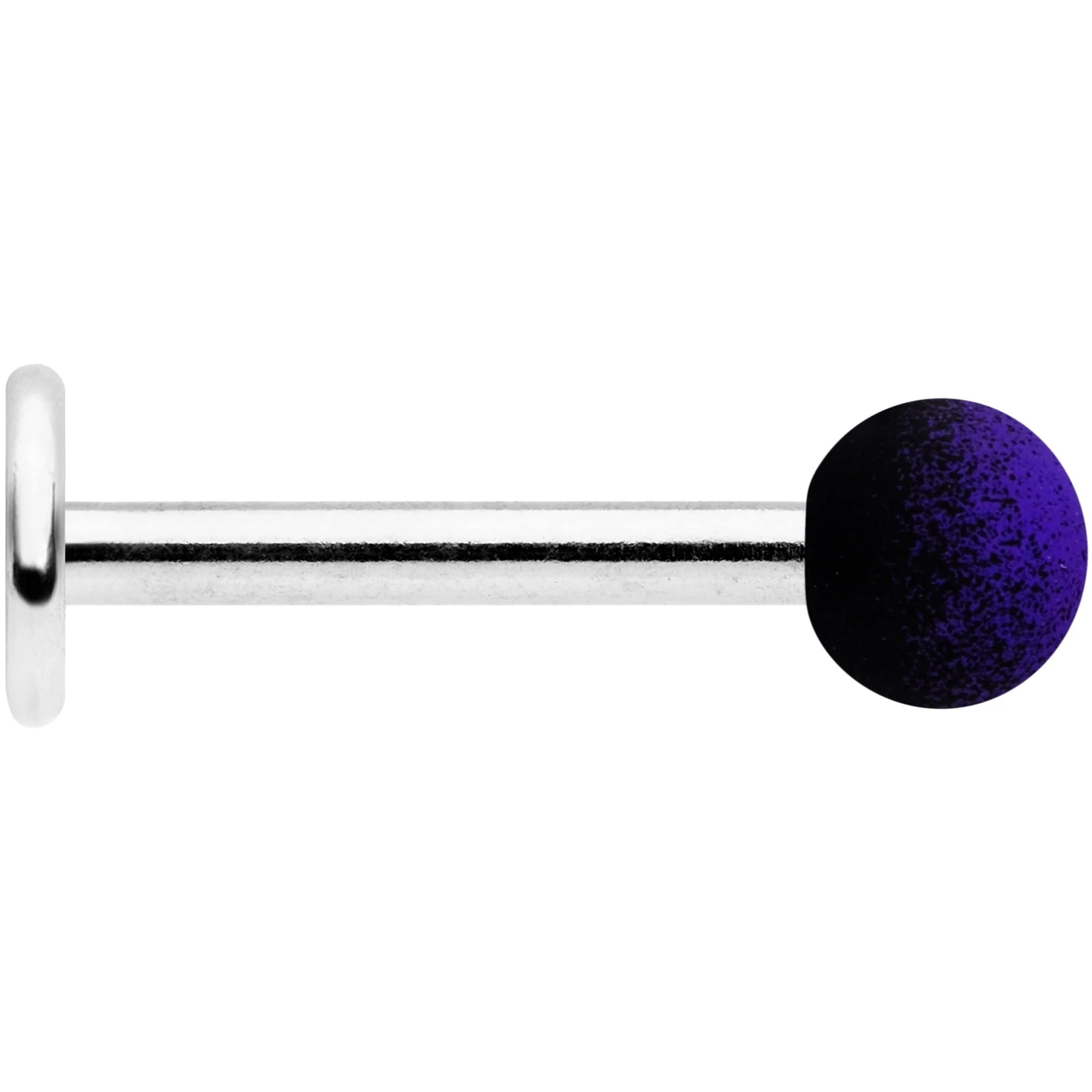 16G 5/16 Purple Black Ombre Soft Finish Labret Monroe Tragus - Image 2