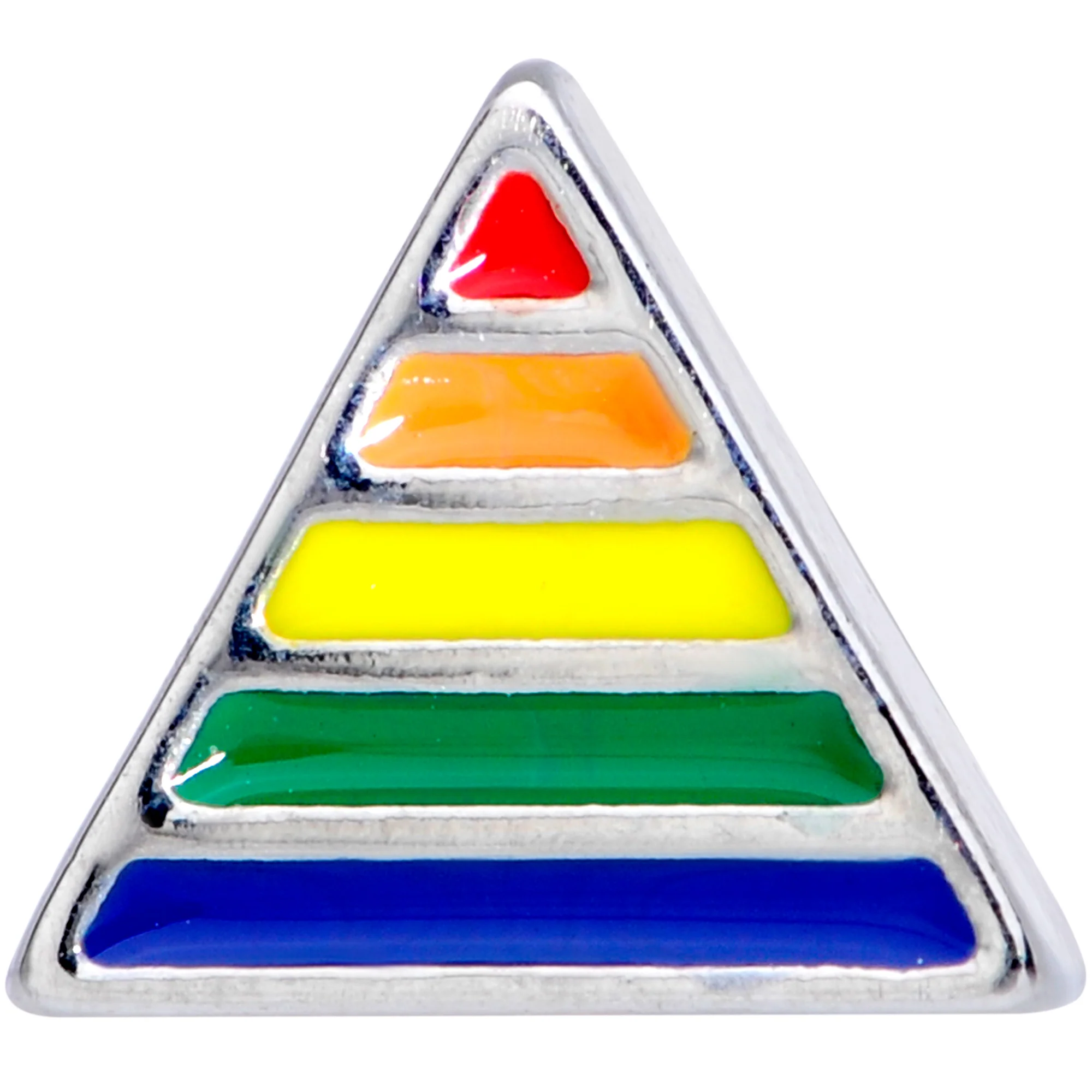 16G 5/16  Rainbow Pride Triangle Labret Monroe Tragus - Image 2