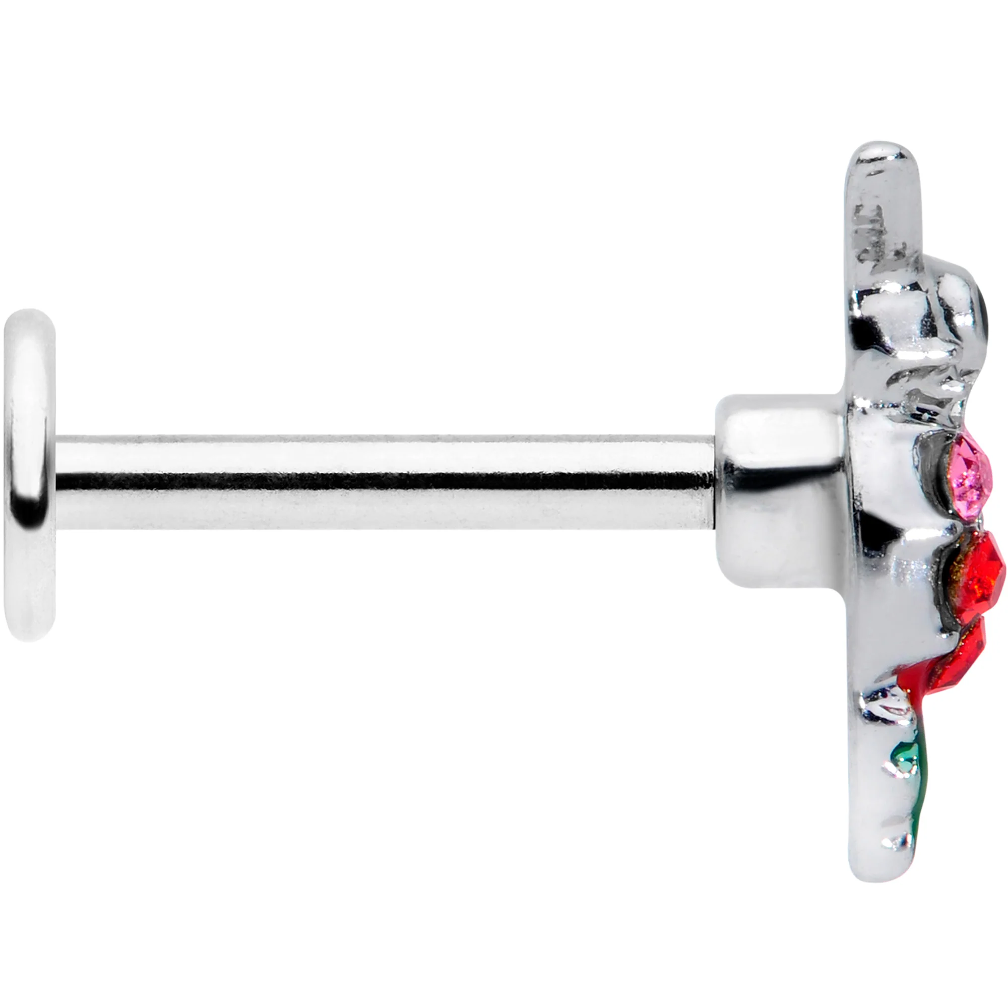 16G 5/16 Red Pink Gem Green Hummingbird Labret Monroe Tragus - Image 3