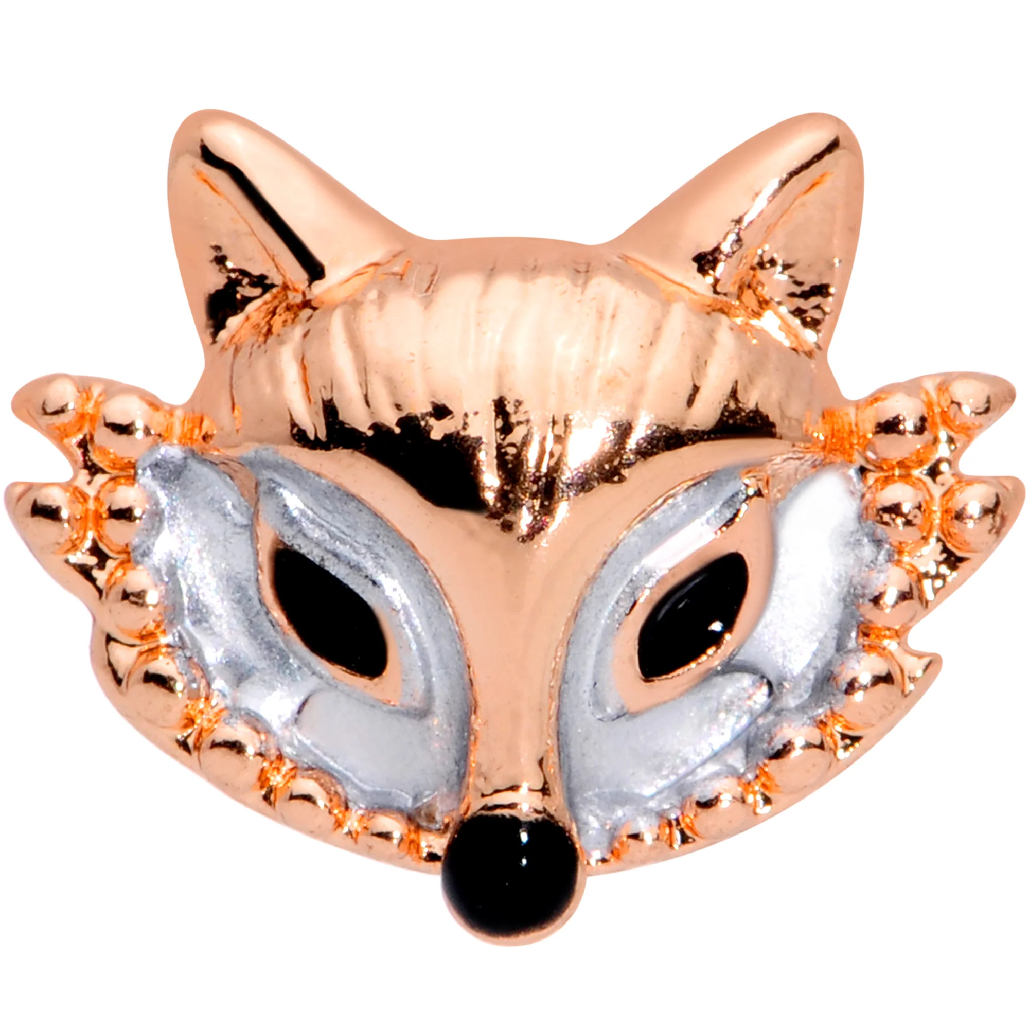 16G 5/16 Rose Gold Tone Fashion Fox Labret Monroe Tragus - Image 2