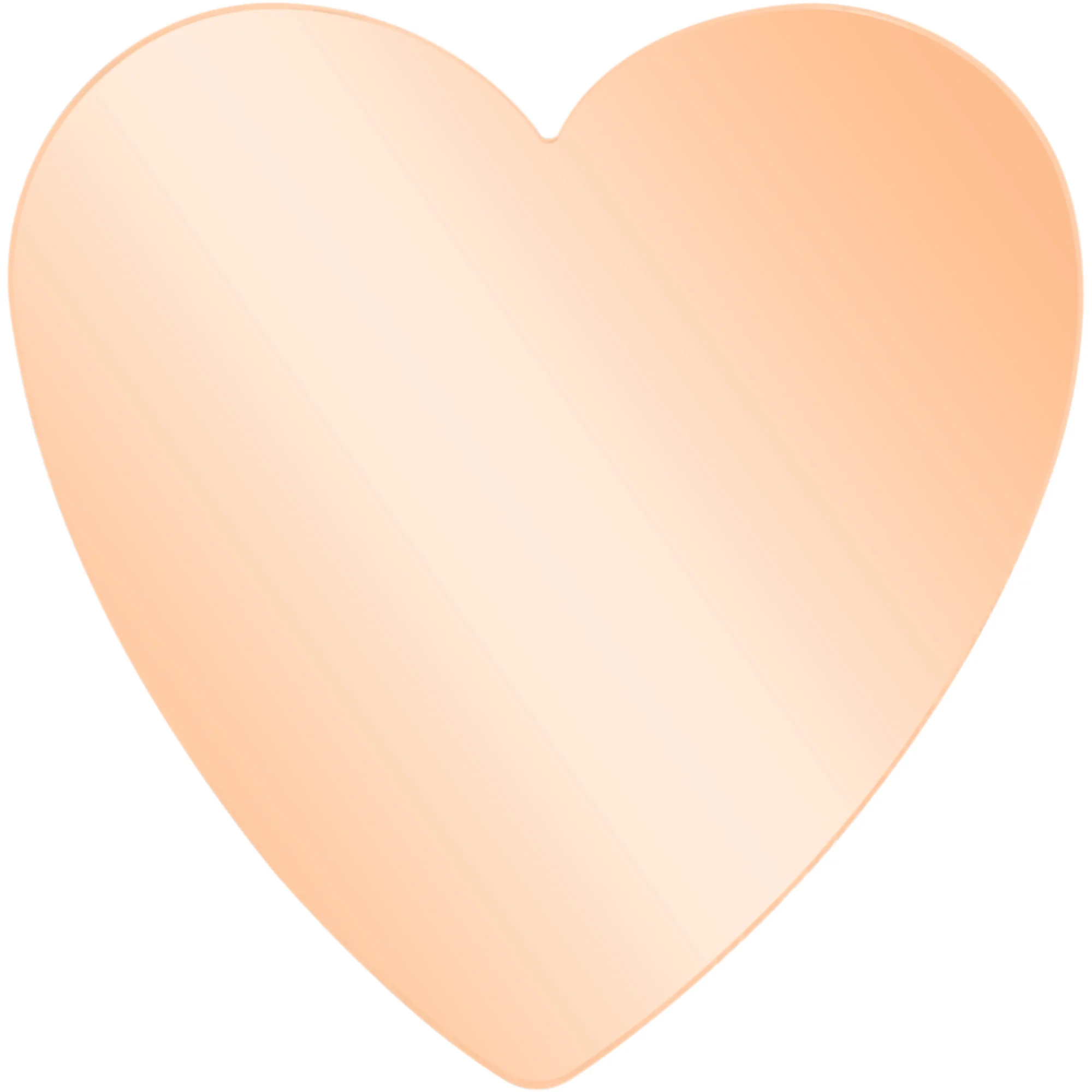 16G 5/16 Rose Gold Tone Simple Heart Internally Threaded Labret - Image 3