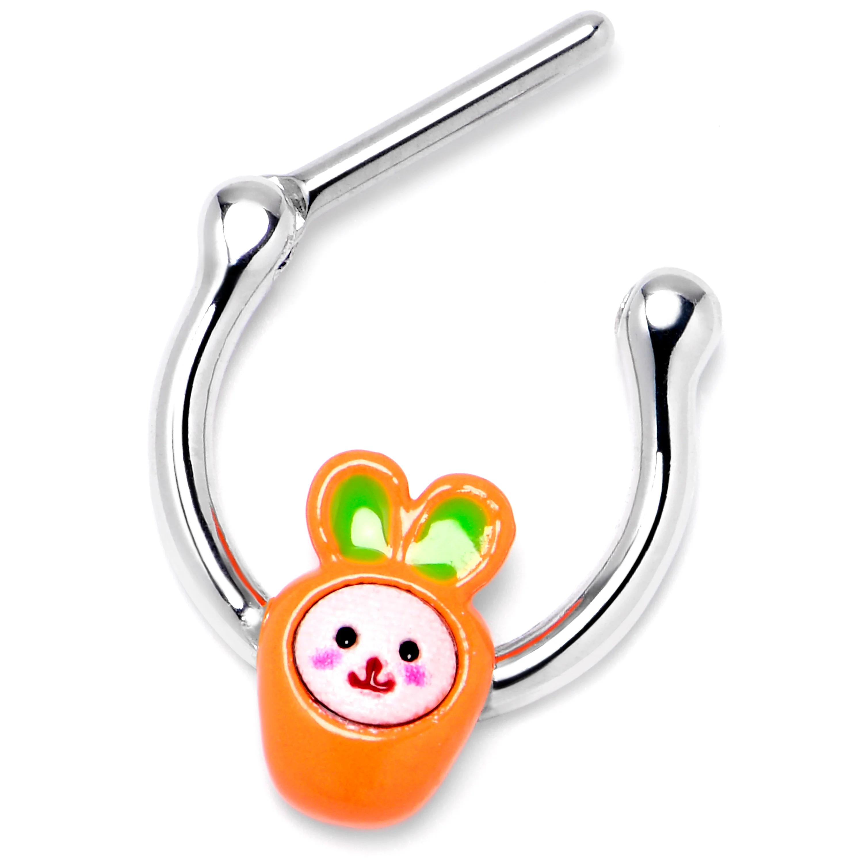 16G 5/16 Surprise Carrot Easter Bunny Cartilage Clicker - Image 5