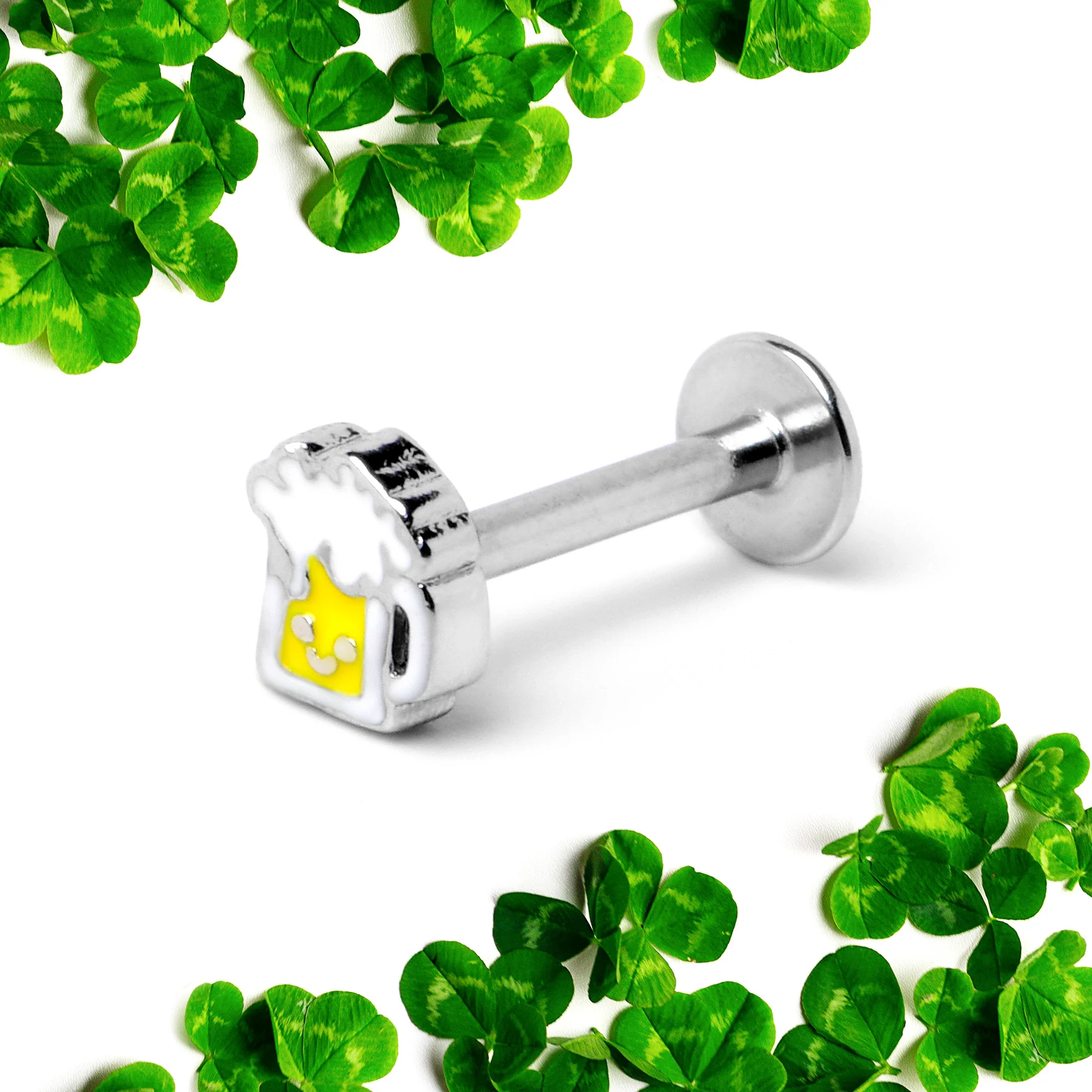 16G 5/16 Sweet Happy Beer St Patricks Labret Monroe Tragus - Image 5