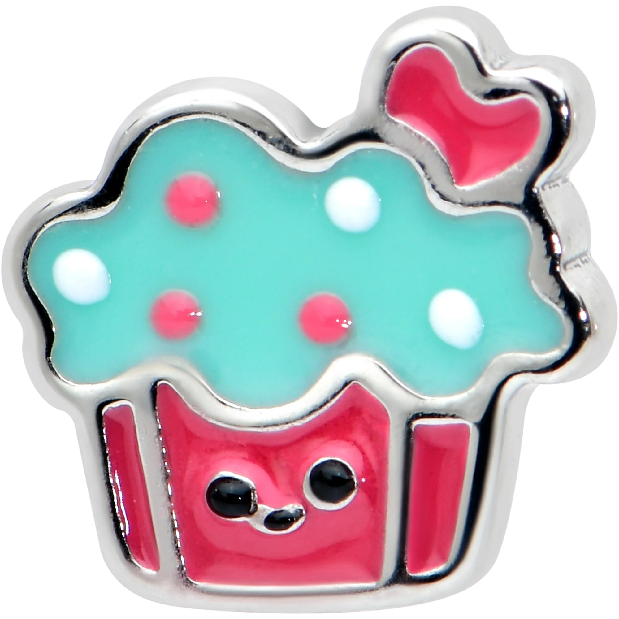 16G 5/16 Sweet Happy Cupcake Labret Monroe Tragus - Image 2